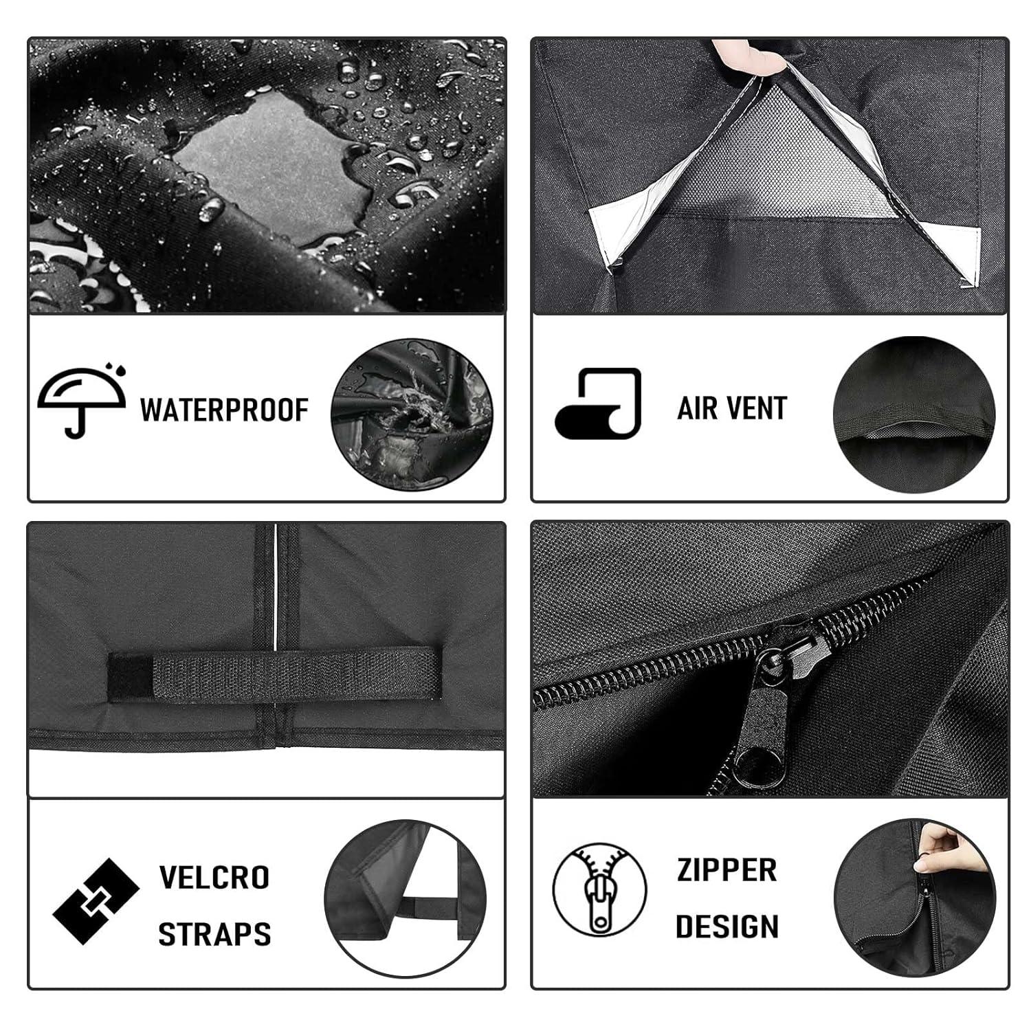 Grisun PS9900 Grill Cover for Smoke Hollow Gas/Charcoal Grill, Pit Boss Memphis Ultimate Grill GC7000 DG1100S 4in1 Combo Grill, Pit Boss KC Combo Platinum Series Heavy Duty and Waterproof Grill Cover