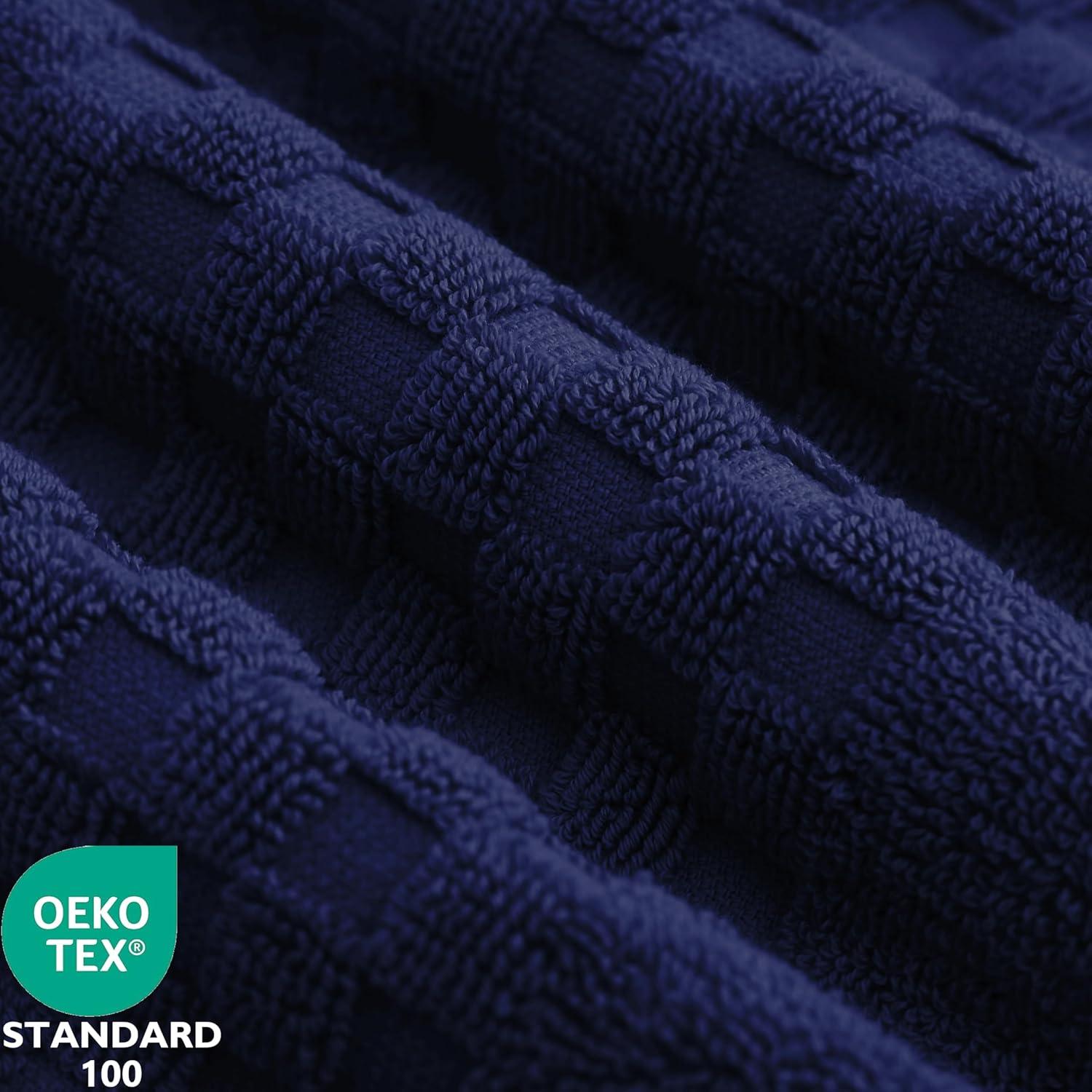 Feather & Stitch NY Luxury Ringspun 625 GSM luxury 6-piece, 100% cotton- super-soft, highly absorbent & quick-dry bath towel set (2 PC - bath, hand & washcloth)  (Set of 6)