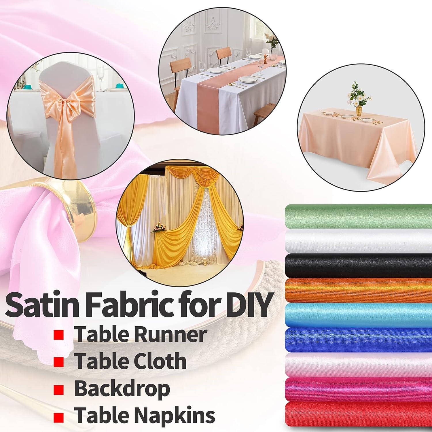 Crepe Back Satin Bridal Fabric Drapery Soft 60" Inches By the Yard (Hunter Green)