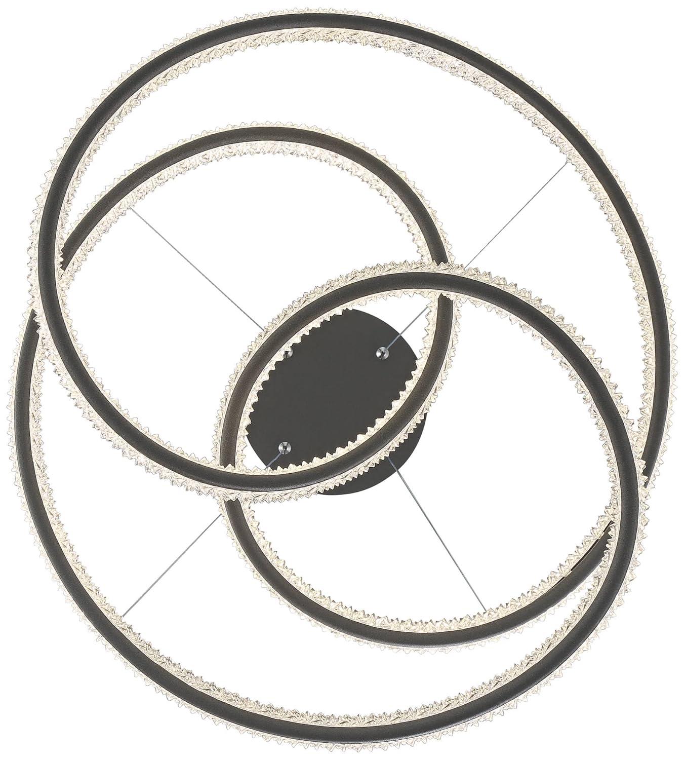 Possini Euro Design London Sand Gray Ceiling Pendant Light 21" Wide Ultra Modern Sprial Dimmable LED Strip Steel Dining Room House Foyer Kitchen