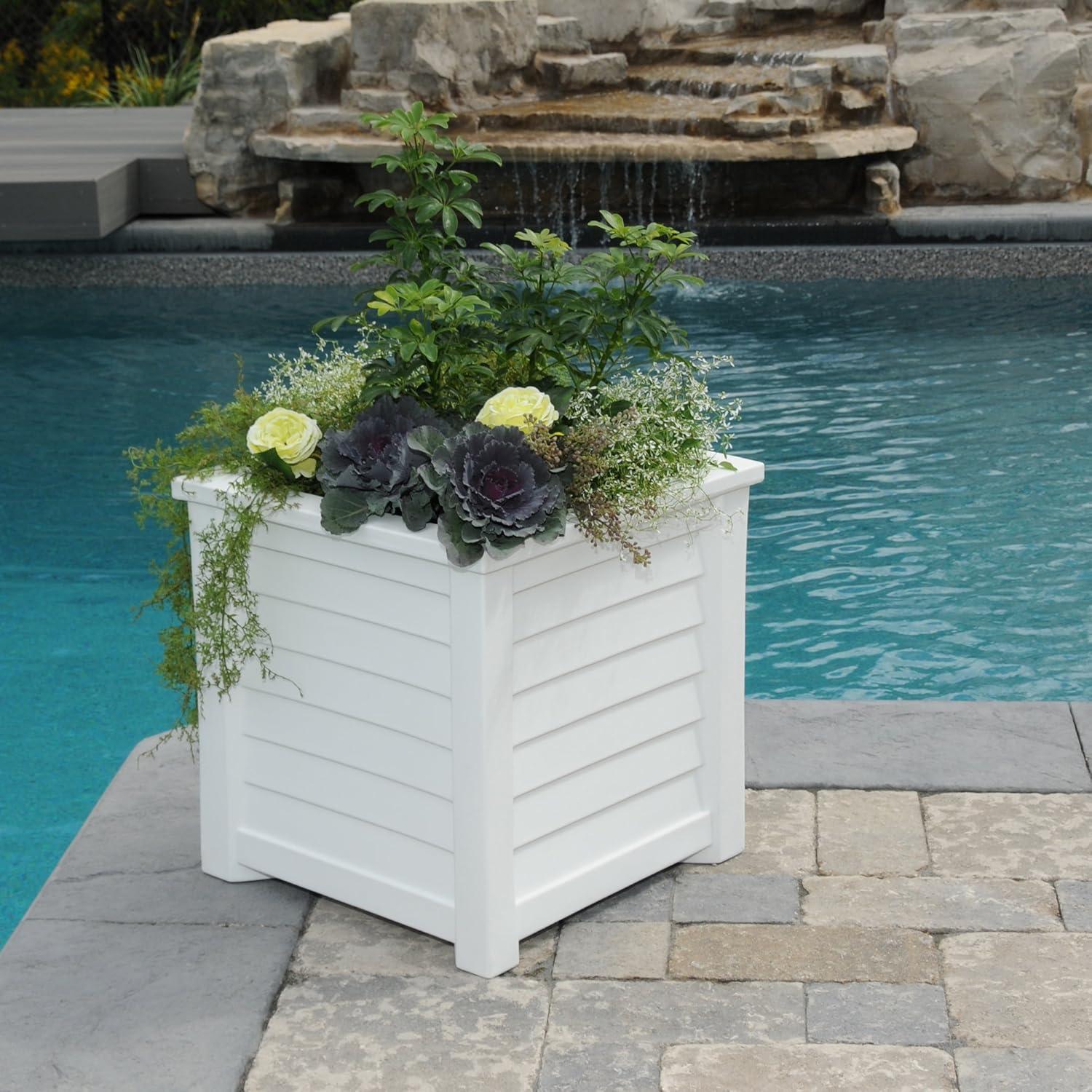 Lakeland Square Resin Planter with Water Reservoir