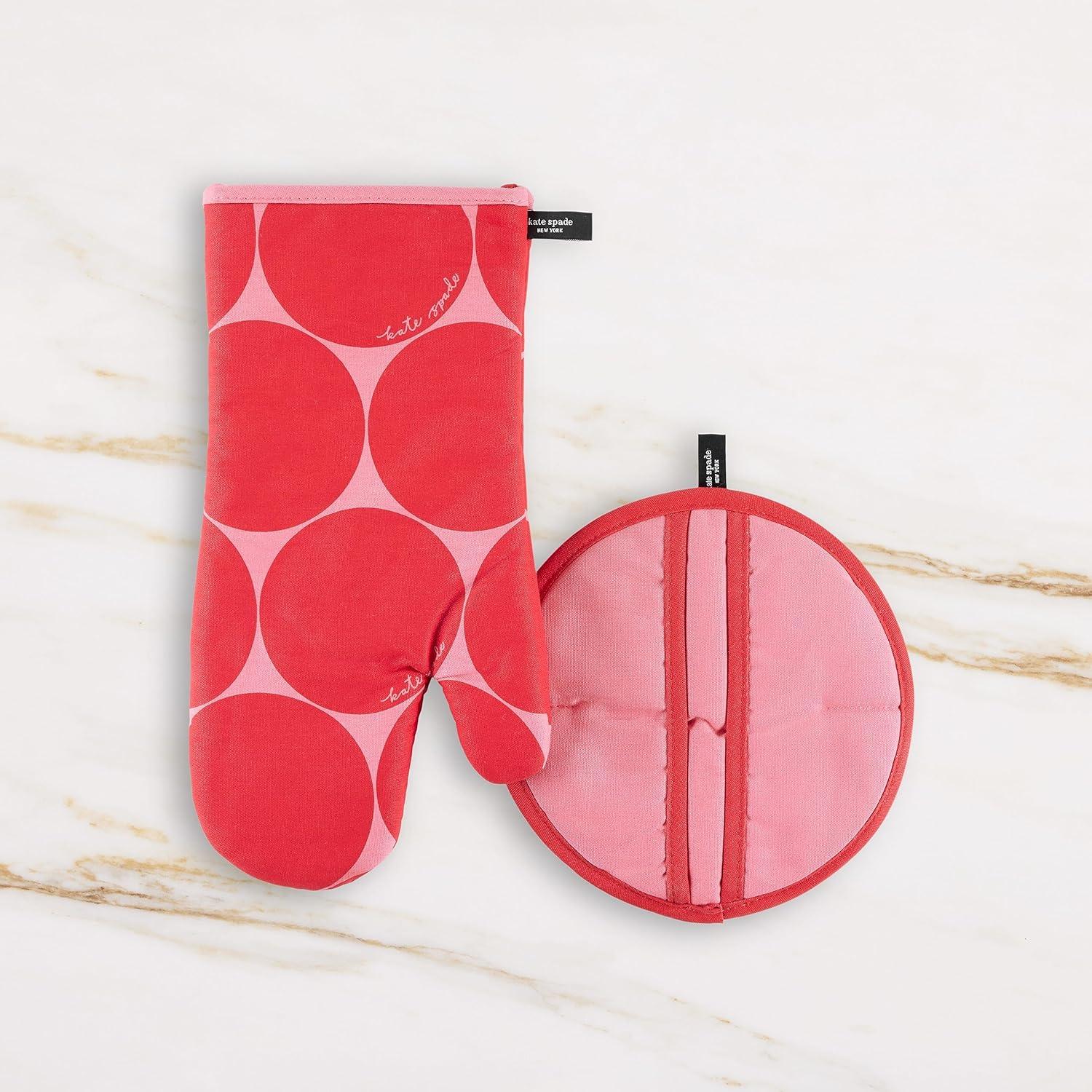 Kate Spade New York Oven Mitt & Pot Grabber 2 Piece Set, Heat Resistant 100% Cotton & Reviews | Wayfair