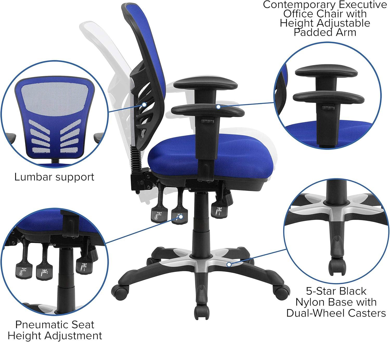 Flash Furniture Siyer Mid-Back Mesh Ergonomic Office Chair with Adjustable Arms by Flash Furniture