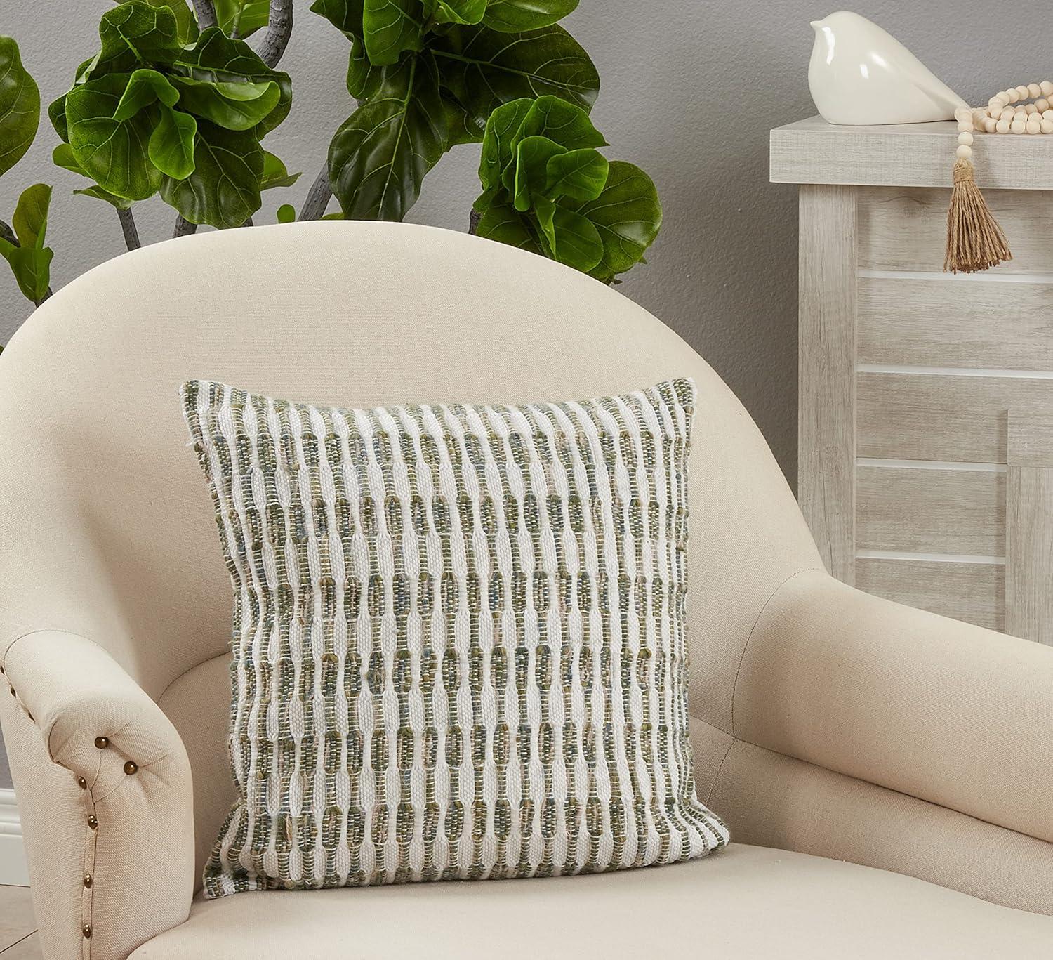 Saro Laelia Collection Cotton Pillow Cover