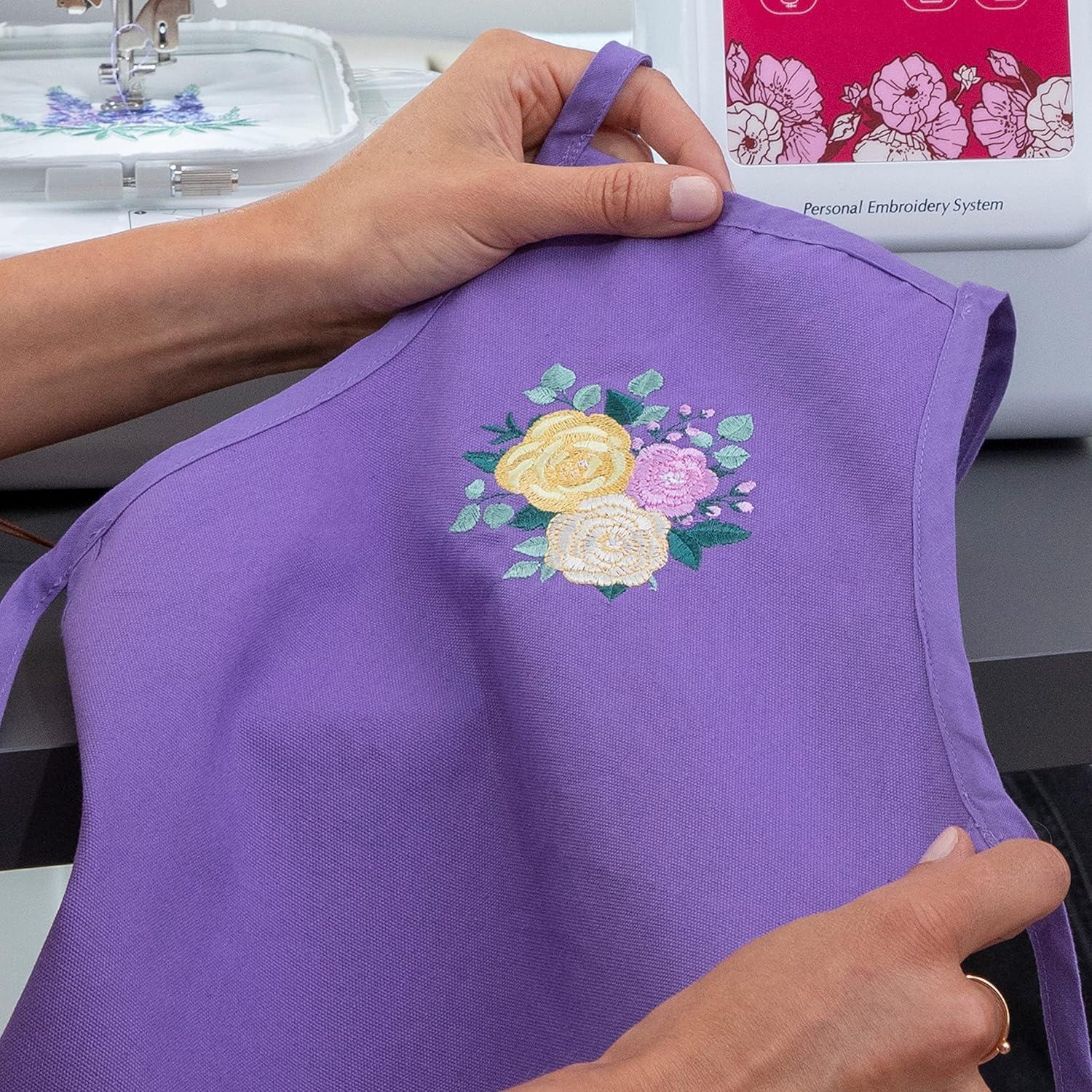 Brother PE545 Embroidery Machine, Wireless LAN Connected and 135 Built-in Designs, Plus 100-Piece 75/11 Embroidery Needles