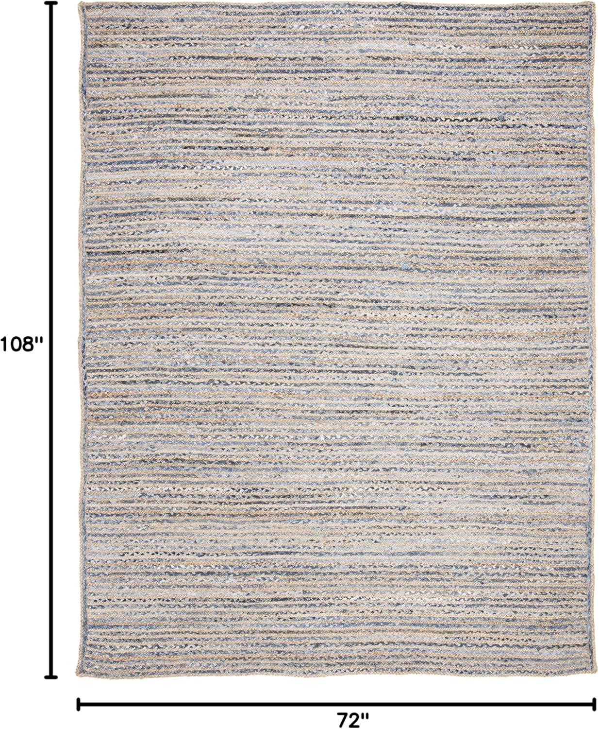 Cape Cod CAP250 Hand Woven Area Rug - Natural/Blue - 6'x9' - Safavieh.
