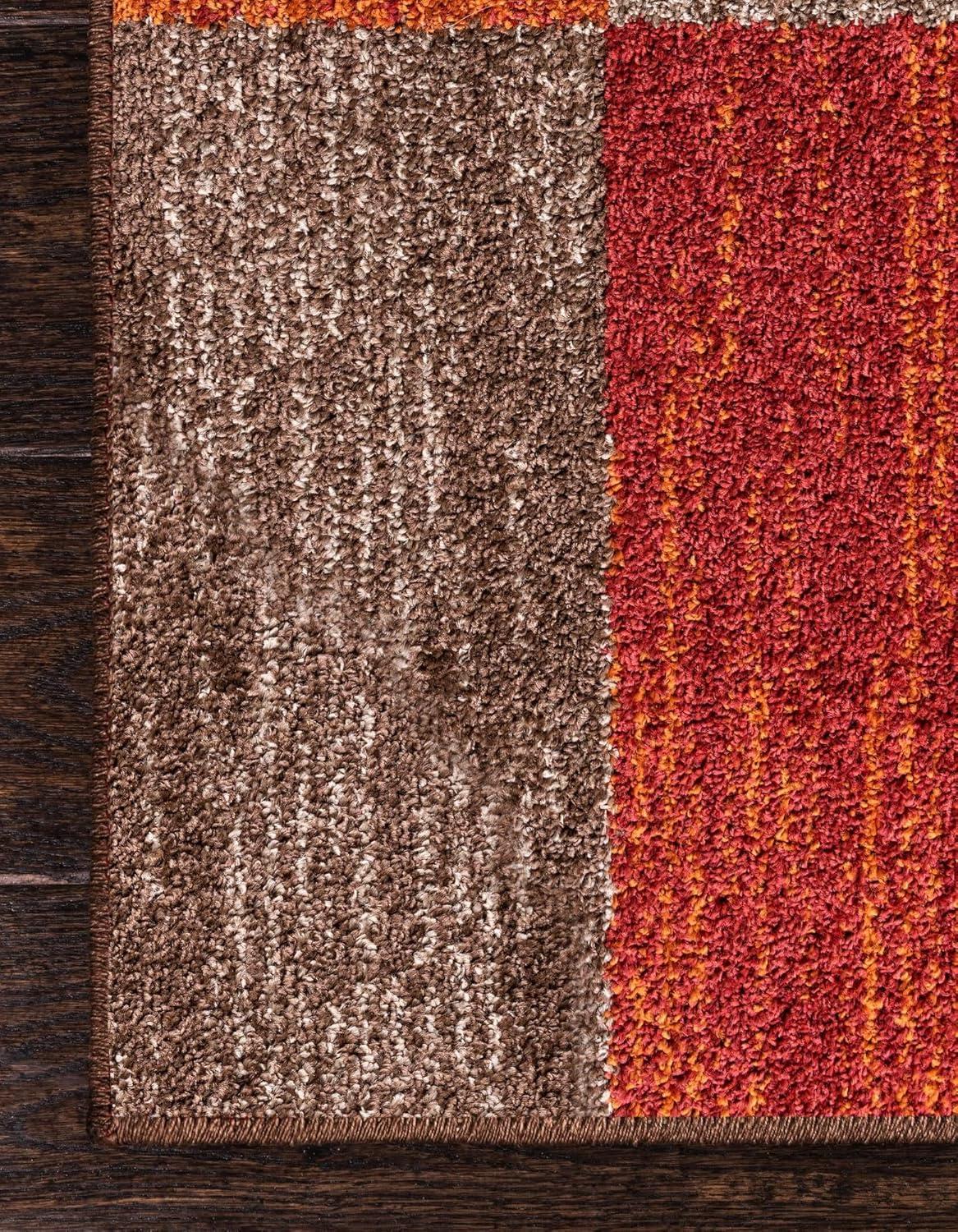 Unique Loom Autumn Collection Area Rug - Providence (5' Square Multi/Beige)