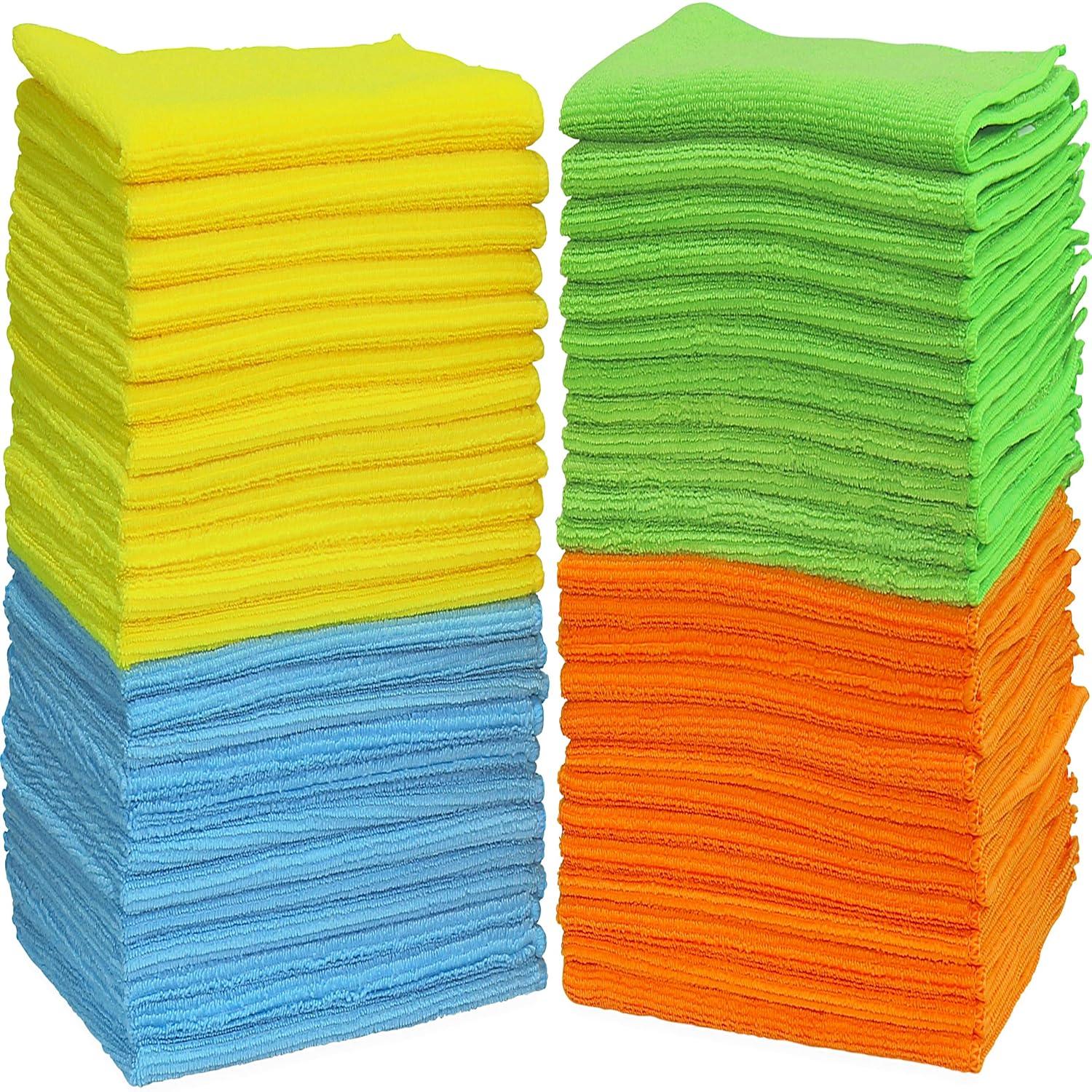 Simple Houseware 50PK Microfiber Cloths (12Y,12G,13O,13B)