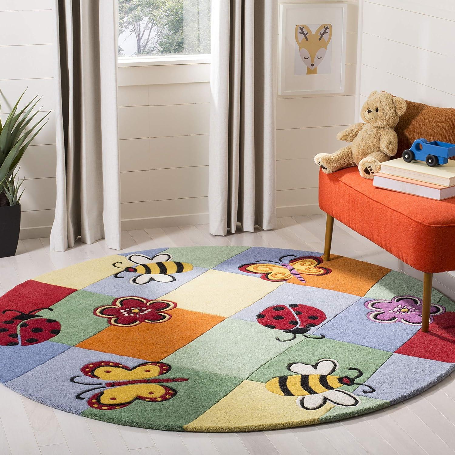 Safavieh Kids SFK753 Hand Tufted Indoor Area Rug - Multi - 6' Round - Safavieh