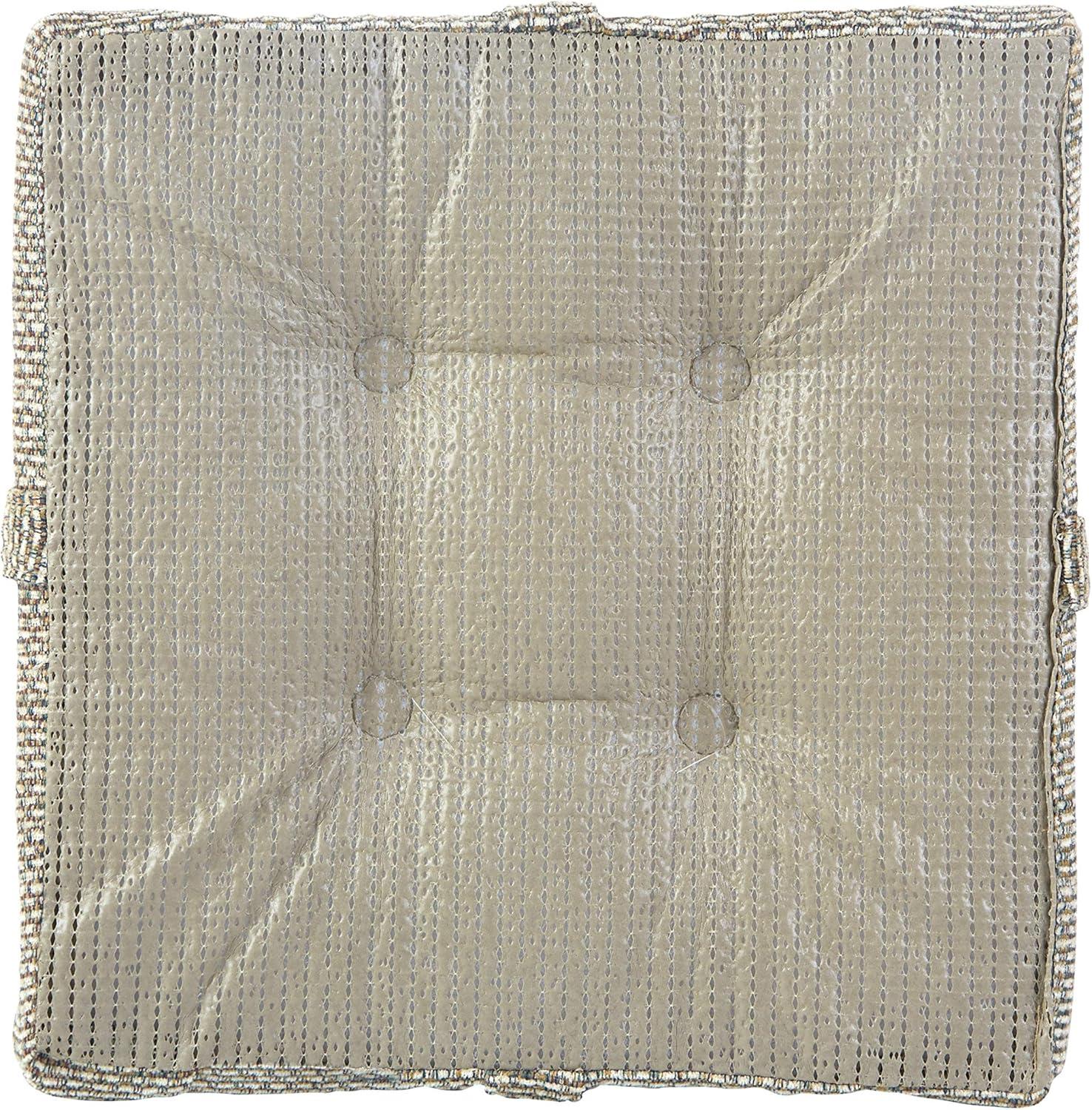 Klear Vu Gripper Square 15" x 15" Bar Stool Cushion with Velcro Straps - Set of 4