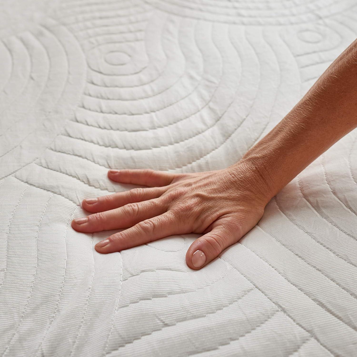 Tempur-Pedic Queen Cool Luxury Quilted Waterproof Machine Washable Fitted Mattress Pad: Hypoallergenic Protector