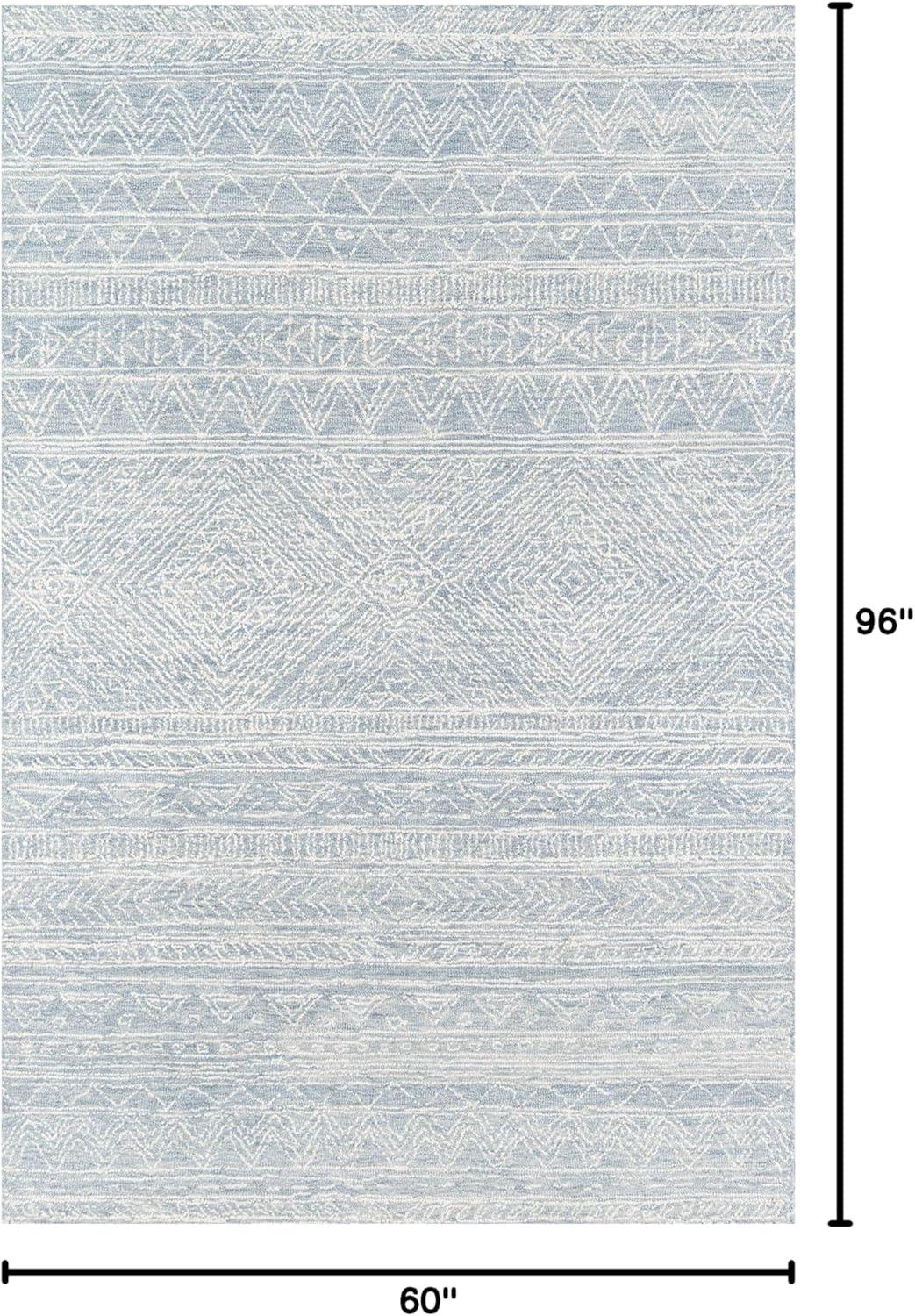 Momeni Contemporary Rectangle Area Rug, Light Blue, 5' X 8'