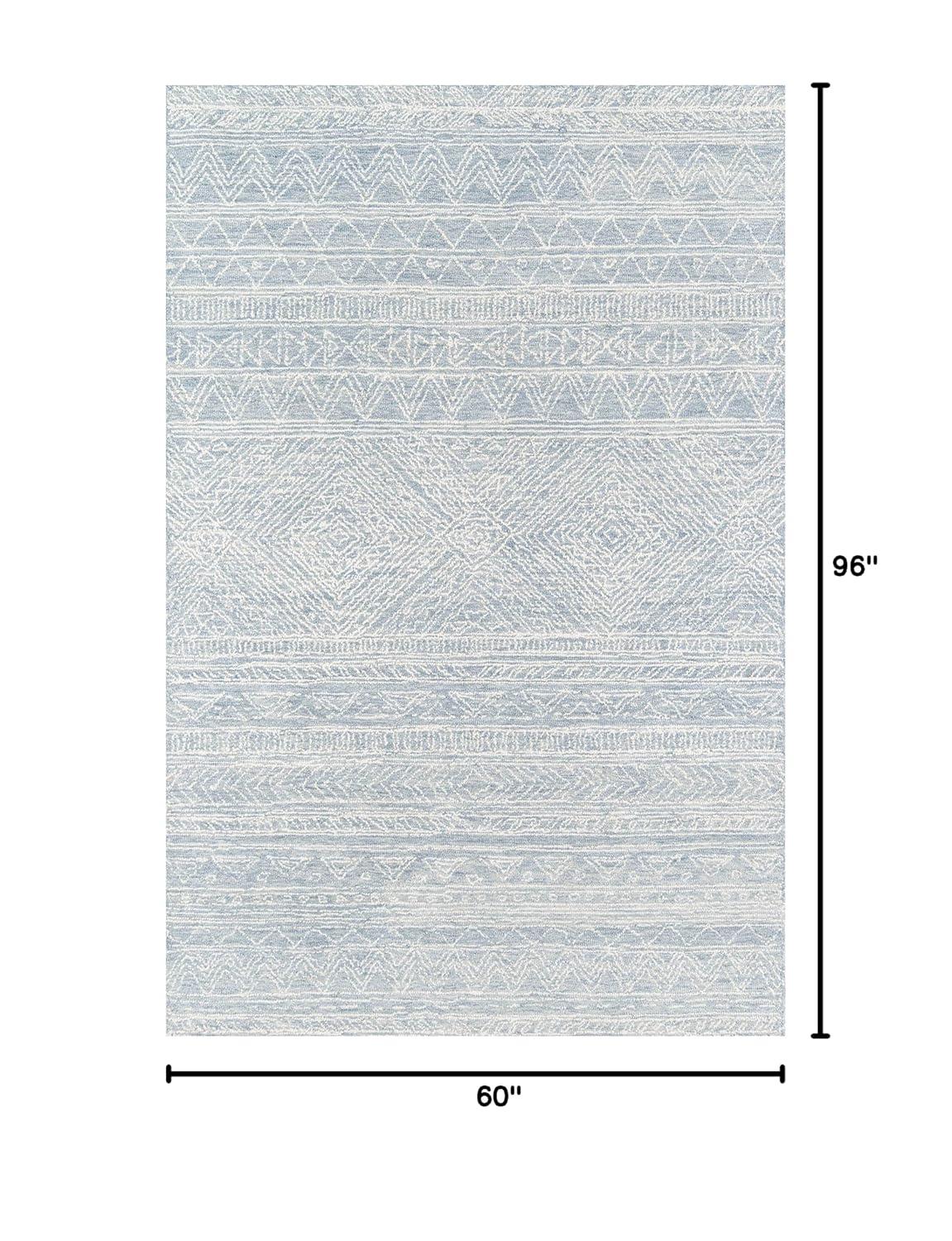 Momeni Contemporary Rectangle Area Rug, Light Blue, 5' X 8'