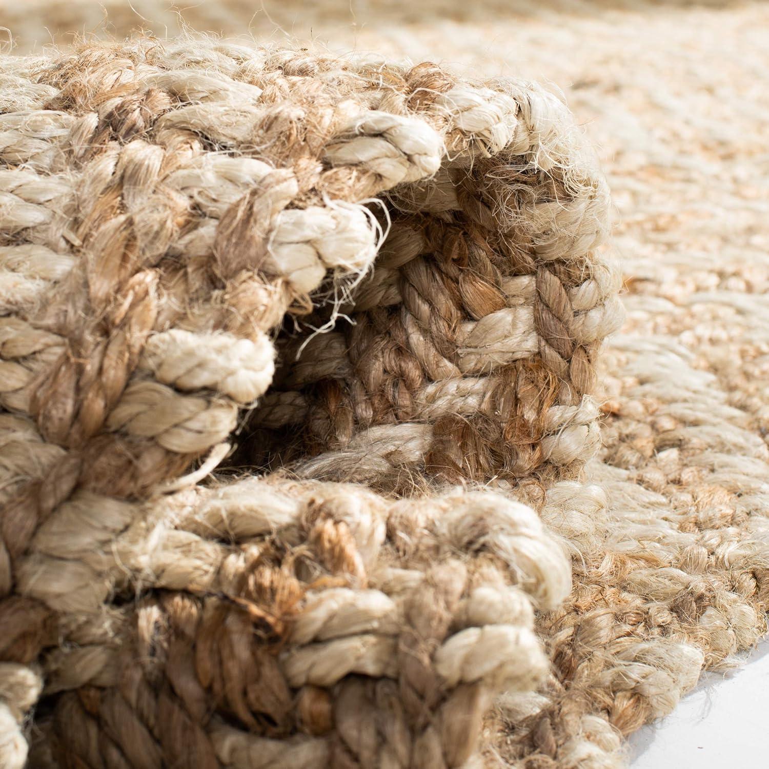 Natural Fiber NF458 Hand Woven Indoor Area Rug - Bleach/Natural - 6'x9' - Safavieh.