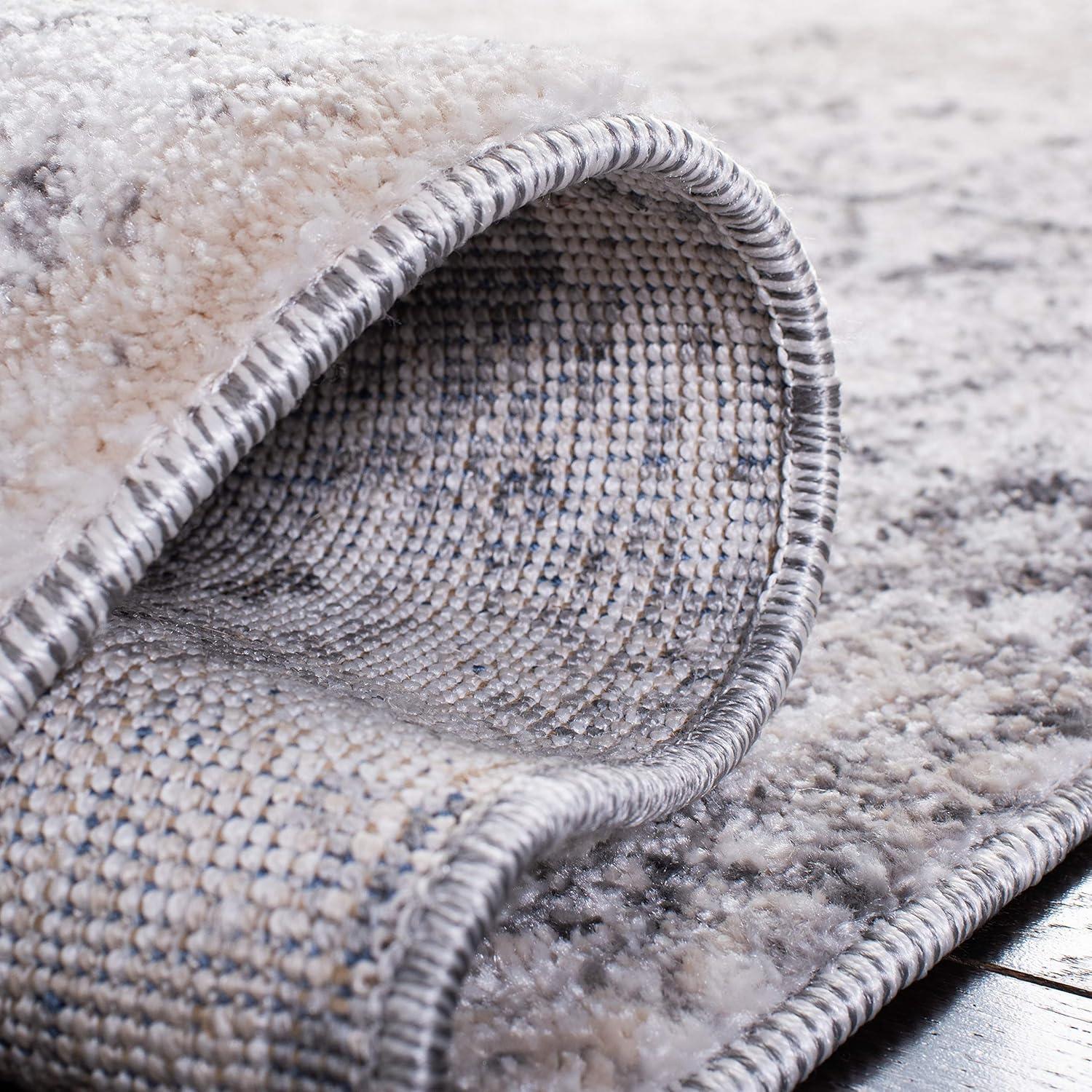 Aston ASN708 Power Loomed Indoor Runner Rug - Ivory/Grey - 2'x9' - Safavieh