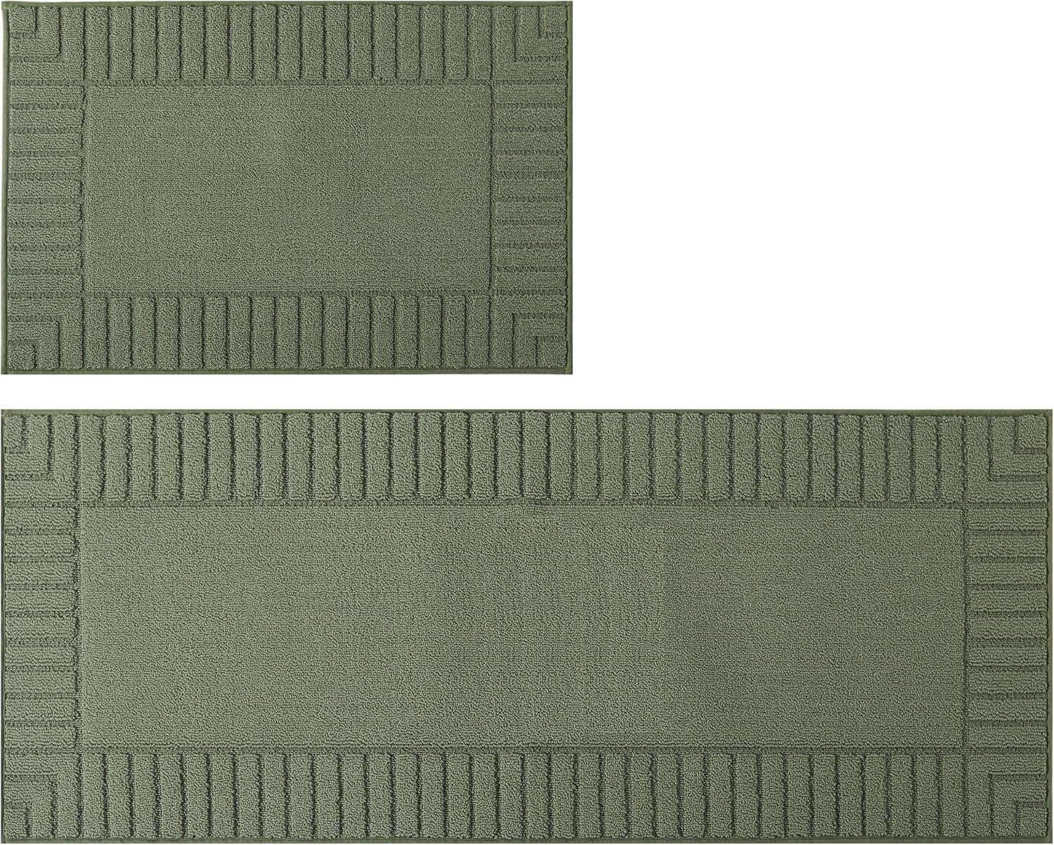 Hokku Designs Machine Washable Non-Skid Kitchen Mat 2 Pieces