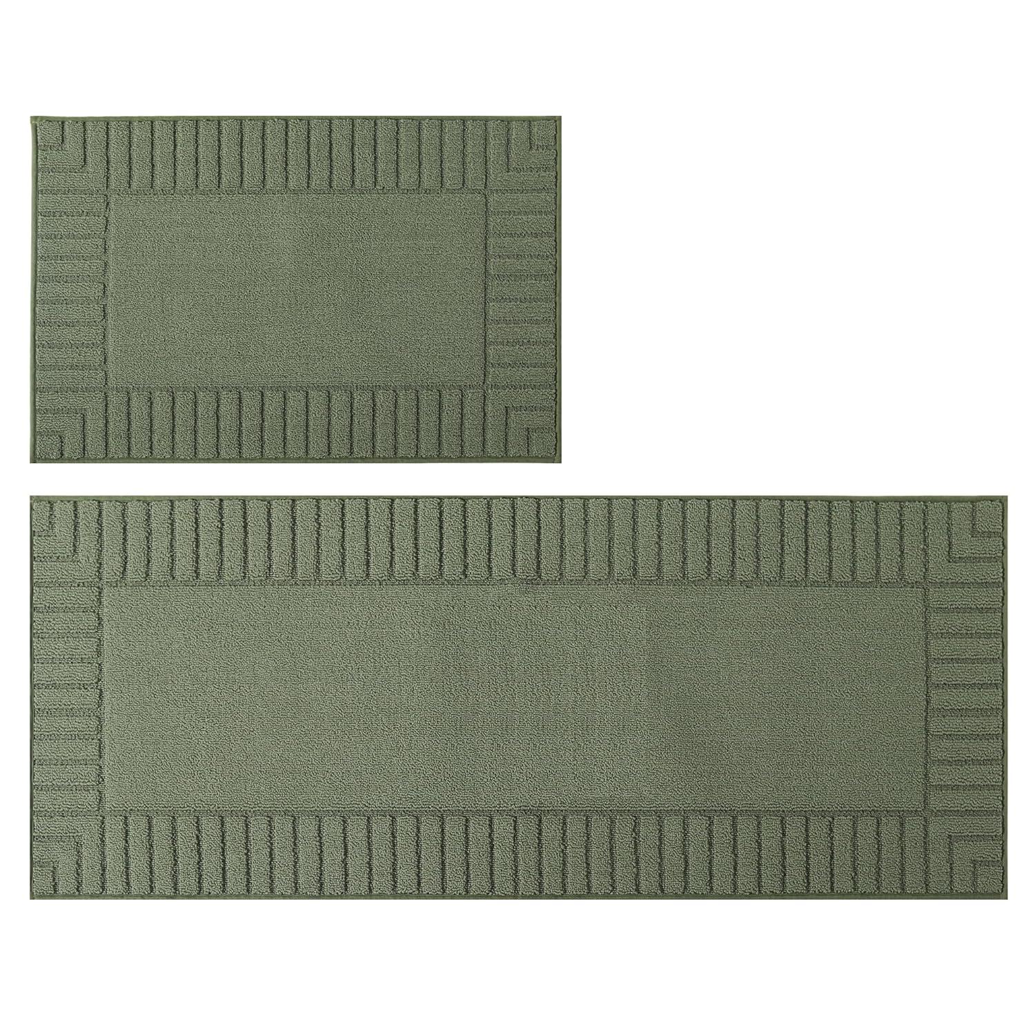 Hokku Designs Machine Washable Non-Skid Kitchen Mat 2 Pieces