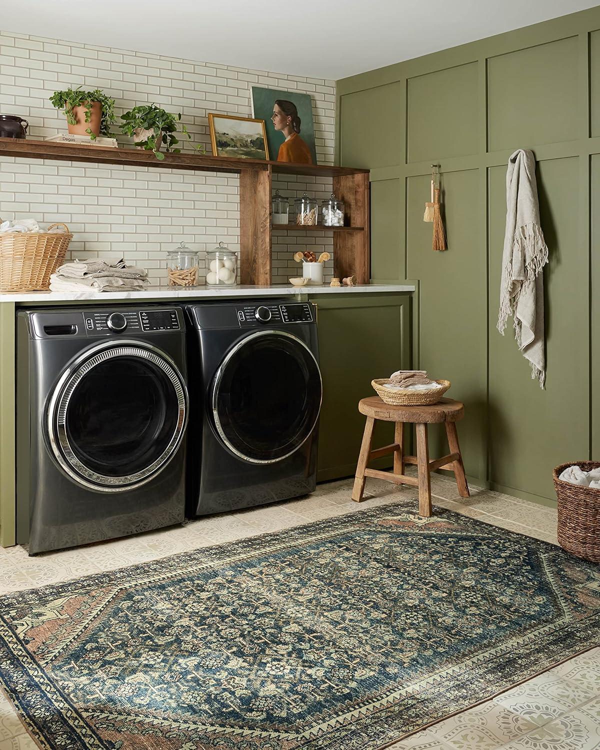 Banks I Rug by Magnolia Home by Joanna Gaines x Loloi - Denim and Clay / 2'6" x 7'6" Runner