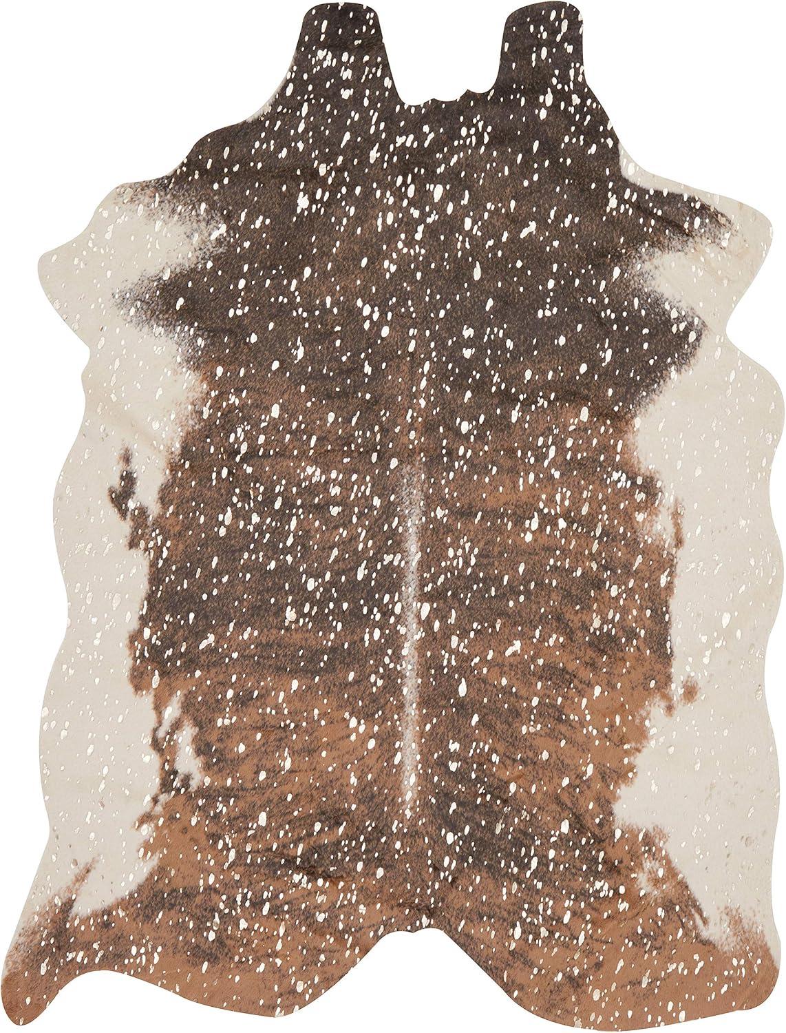 Loloi II Bryce Faux Cowhide Walnut / Champagne Area Rug