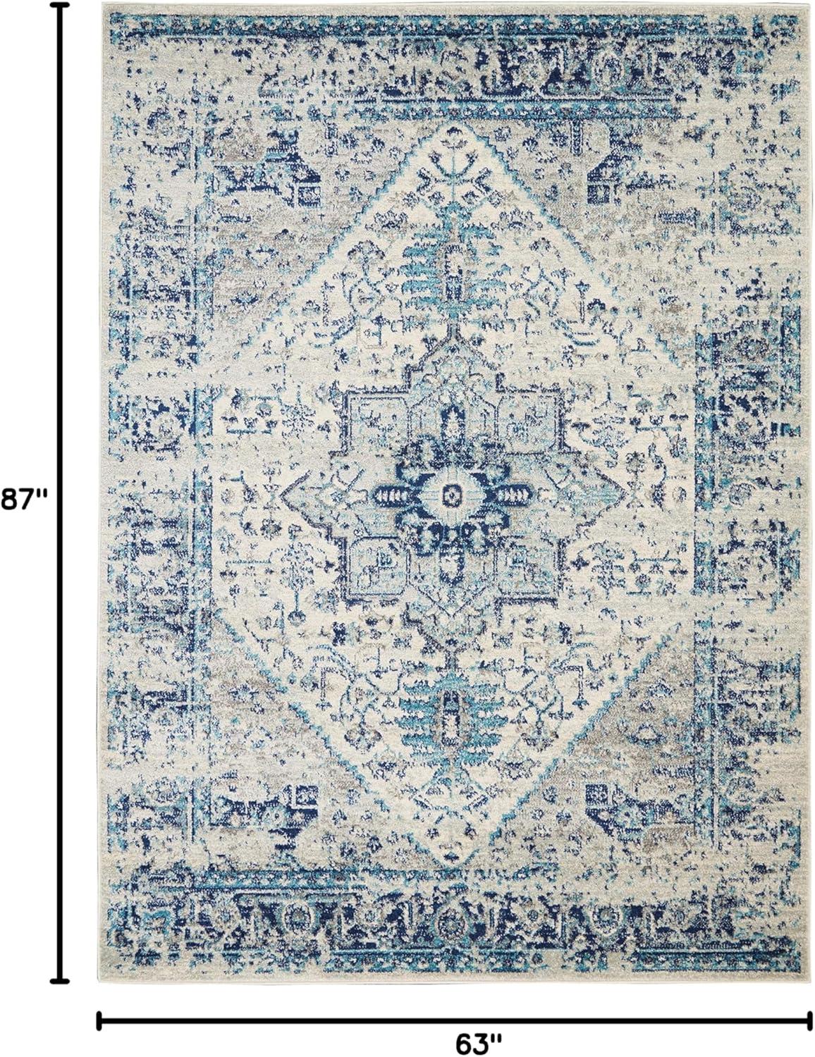 Nourison Tranquil Persian Indoor Rug Ivory Light Blue 5'3" x 7'3"