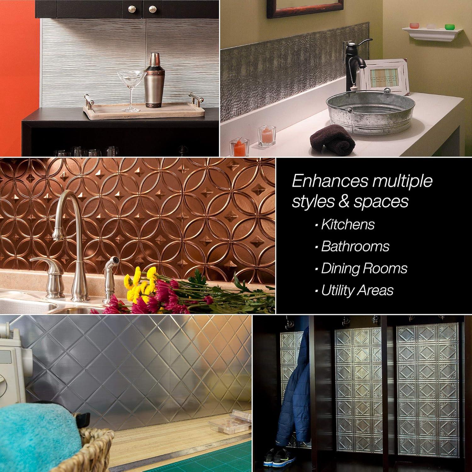 FASÄDE Traditional Style/Pattern 10 Decorative Vinyl 18in x 24in Backsplash Panel