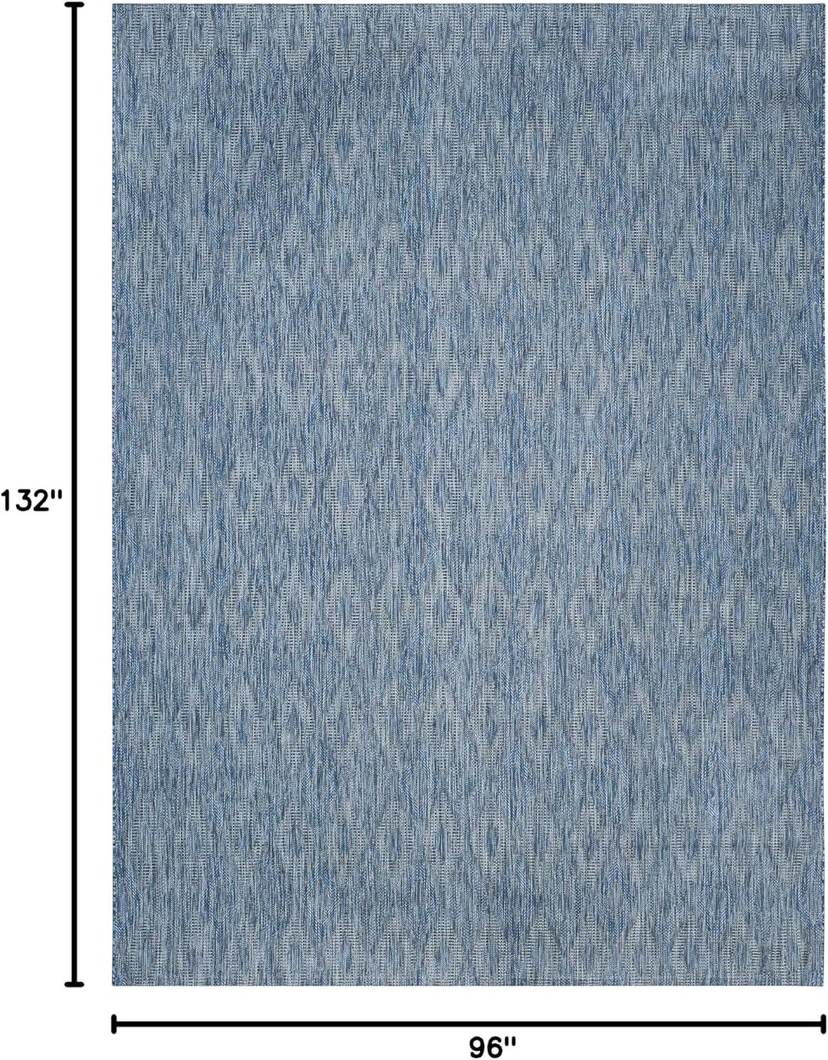 Courtyard CY8522 Power Loomed Indoor and Outdoor Area Rug - Navy/Navy - 8'x11' - Safavieh