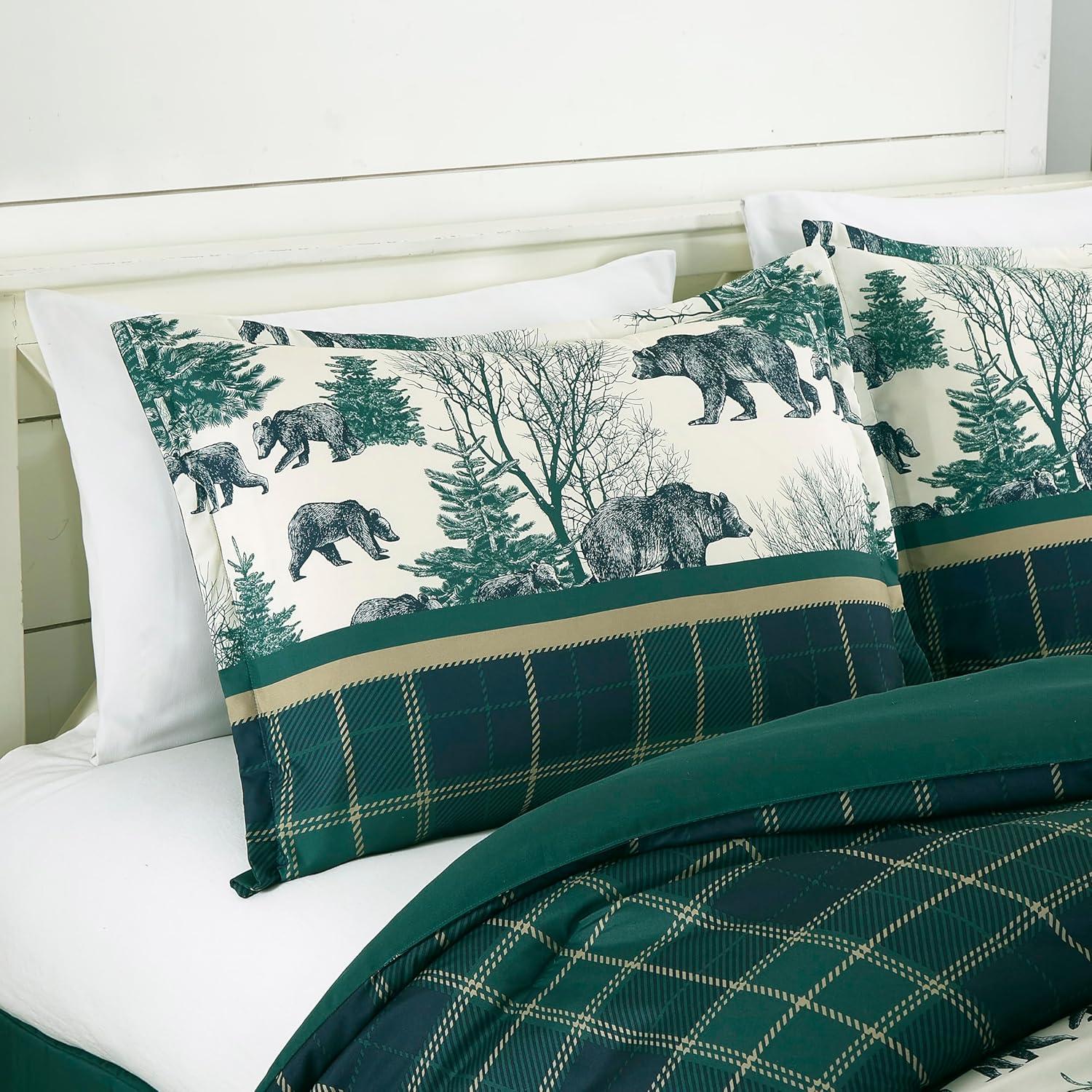 Chezmoi Collection Southwestern Cabin Lodge Bedding 7-Piece Bear Comforter Set