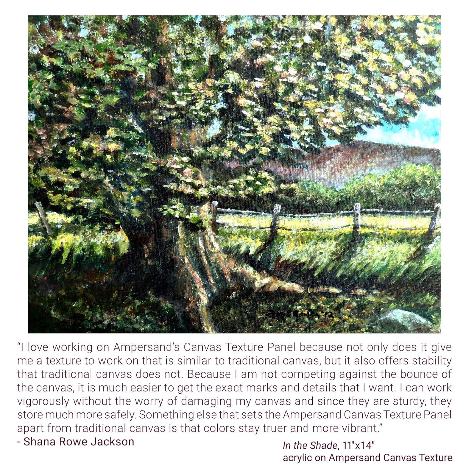 Ampersand Art Artist Panel, Canvas Texture, Cradled, 3/4" Profile, 12" x 16"