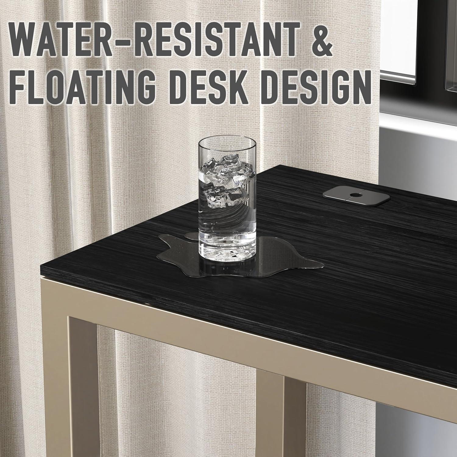 SHW Commercial-Grade L Shaped 55" x 60" Corner Office Computer Desk, Espresso