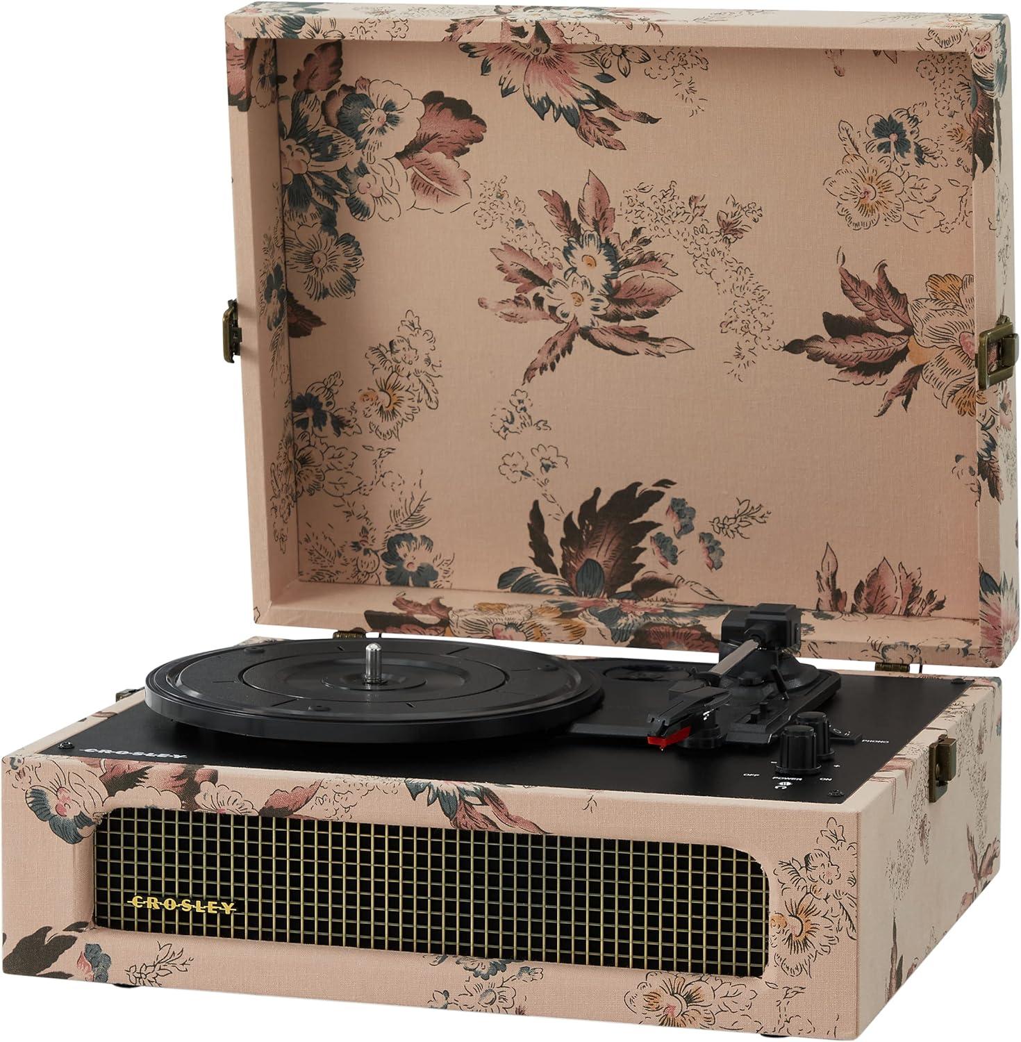Crosley Floral Voyager Bluetooth Record Player