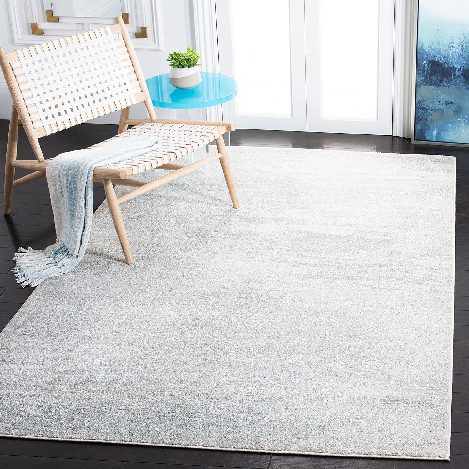 Evoke EVK272 Power Loomed Area Rug - Ivory/Sage - 5'3"x7'6" - Safavieh.