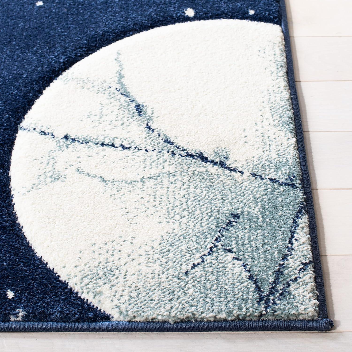 Carousel Kids  CRK103 Loomed Indoor Accent Rug - Navy/Ivory - 3'3"x5'3" - Safavieh