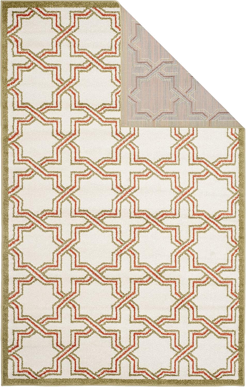 Amherst AMT413 Power Loomed Accent Rug - Ivory/Light Green - 3'x5' - Safavieh.