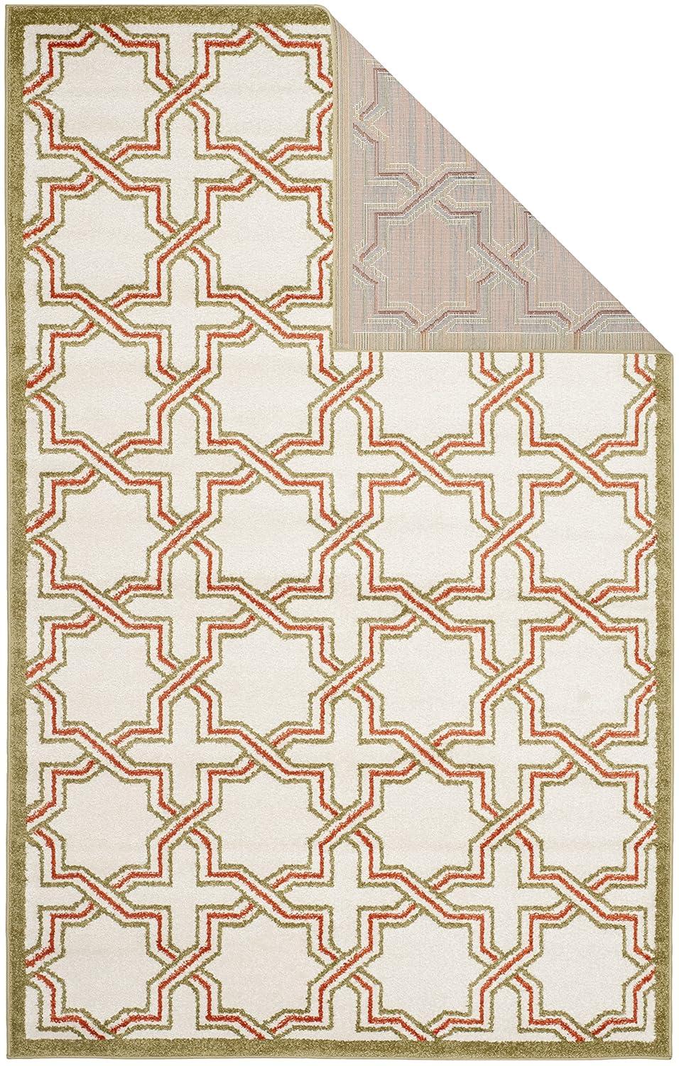 Amherst AMT413 Power Loomed Accent Rug - Ivory/Light Green - 3'x5' - Safavieh.