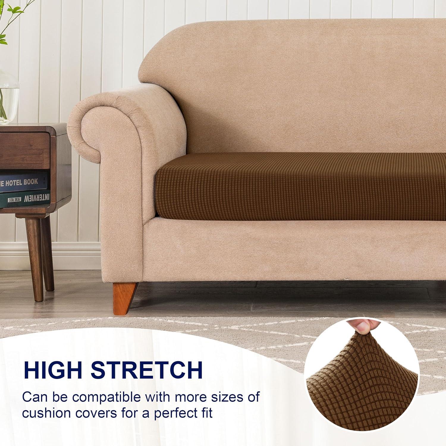 Stretch Sofa Seat Cushion Cover Couch Covers Furniture Protector (Sofa, Coffee)