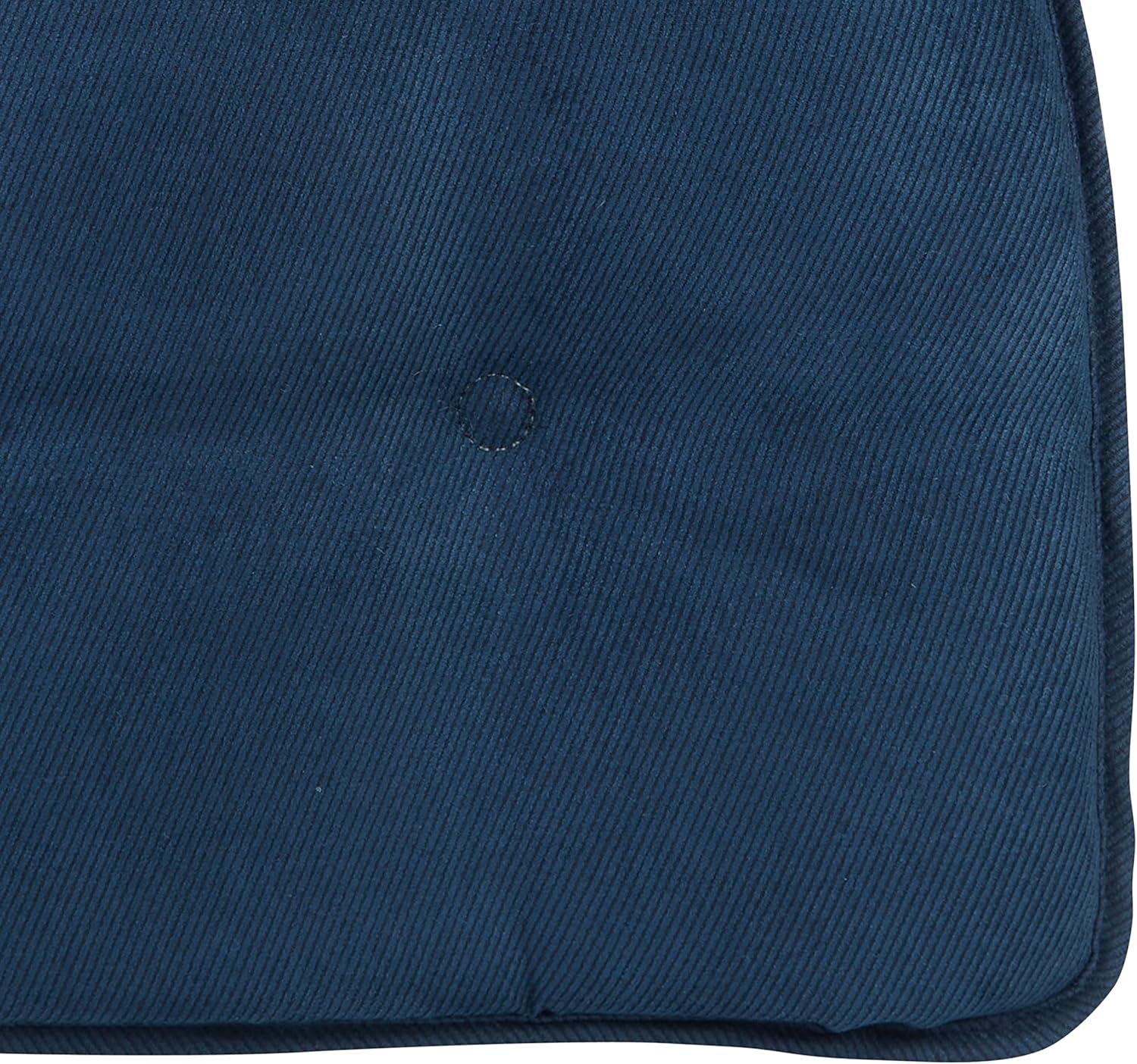 Non-Slip Tufted Chair Cushions for Dining Room, Kitchen and Office Use, U-Shaped Skid-Proof Seat Pad, 15x16 Inches, 4 Pack, Indigo Blue