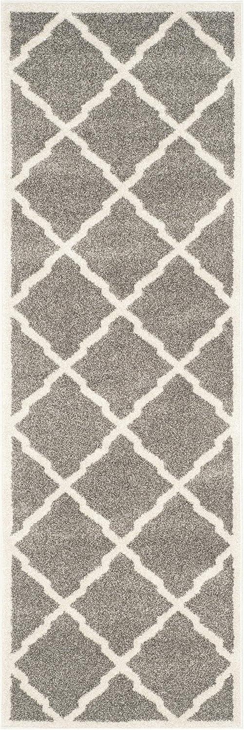 Amherst AMT421 Power Loomed Indoor Runner Rug - Dark Grey/Beige - 2'3"x9' - Safavieh