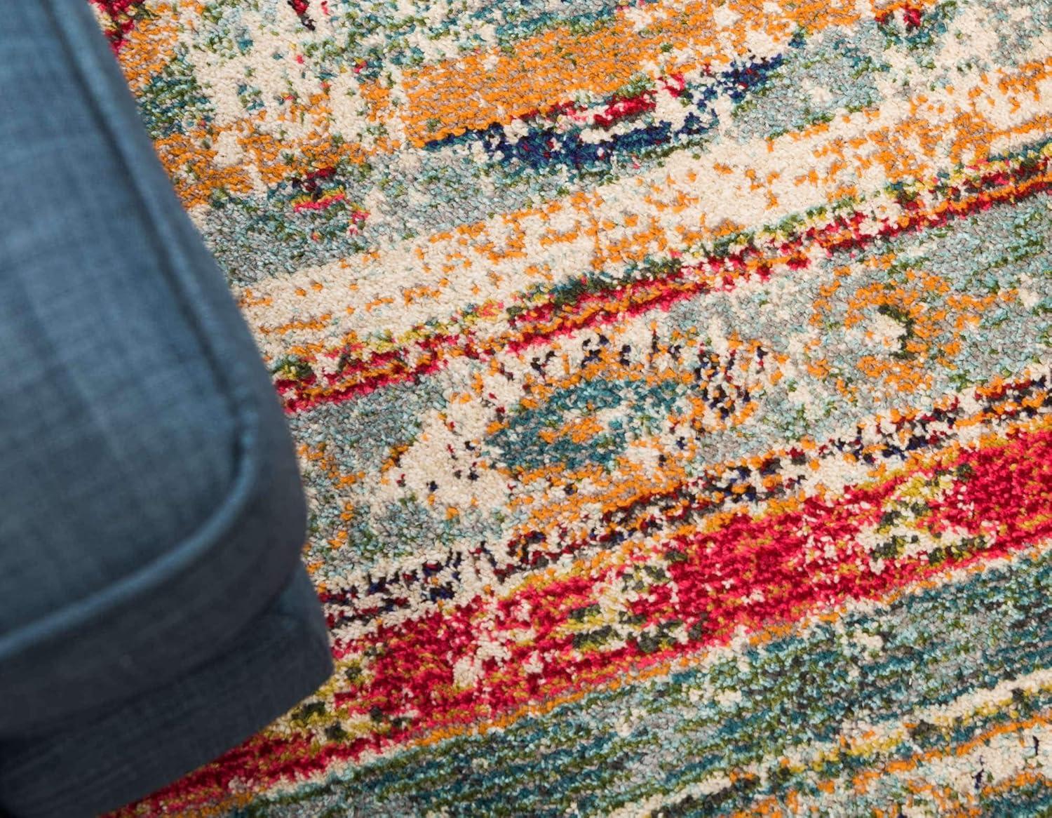 Unique Loom 9' 0 x 12' 2 Blue Sedona Yellowstone Area Rug