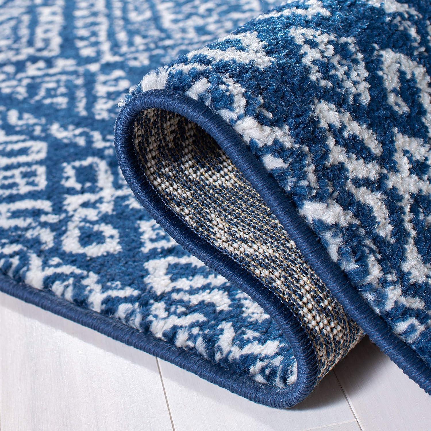 Tulum TUL264 Power Loomed Indoor Area Rug - Navy/Ivory - 9'x12' - Safavieh