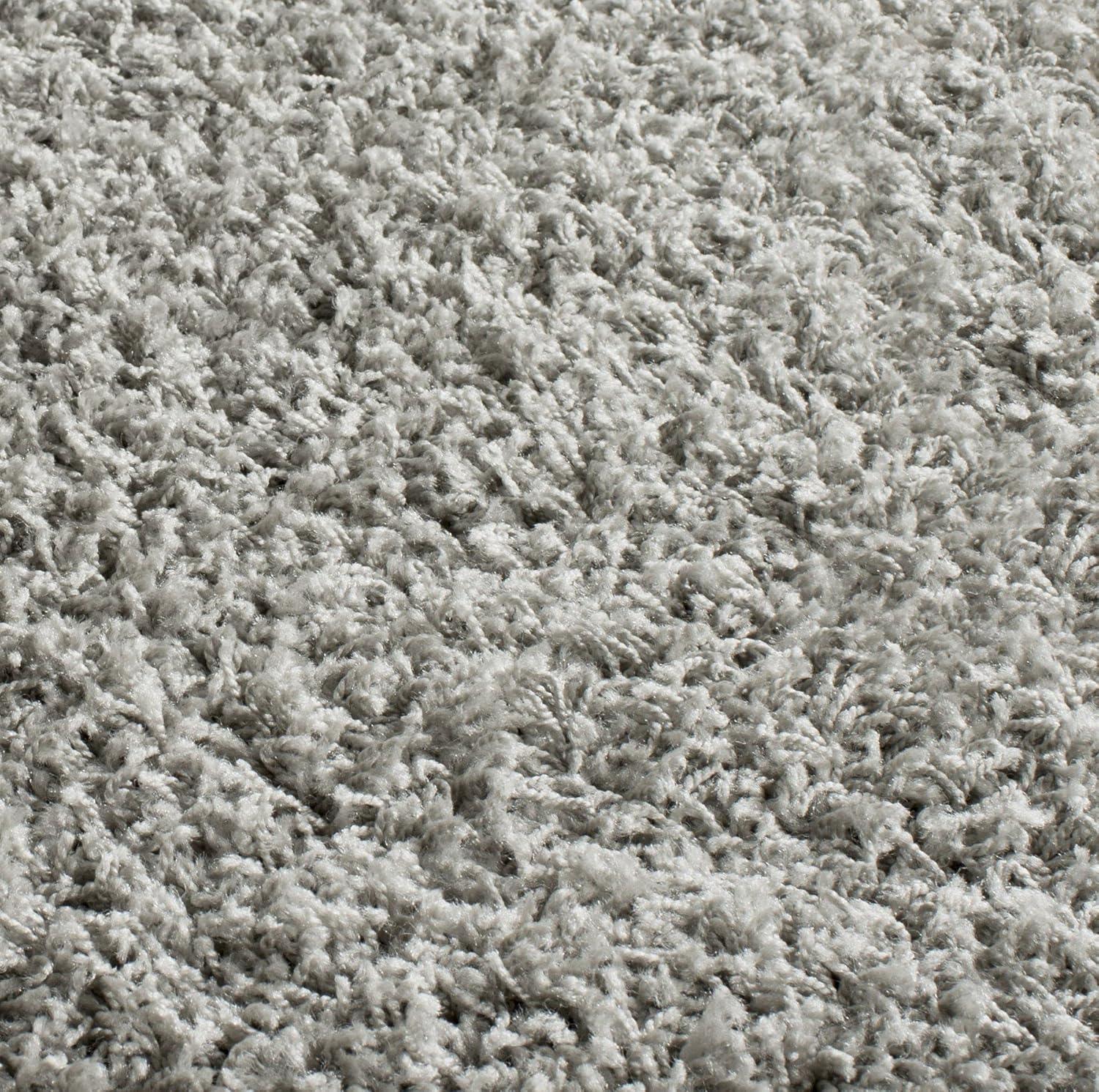 SAFAVIEH Athens Solid Plush Shag Area Rug, Light Grey, 10' x 14'