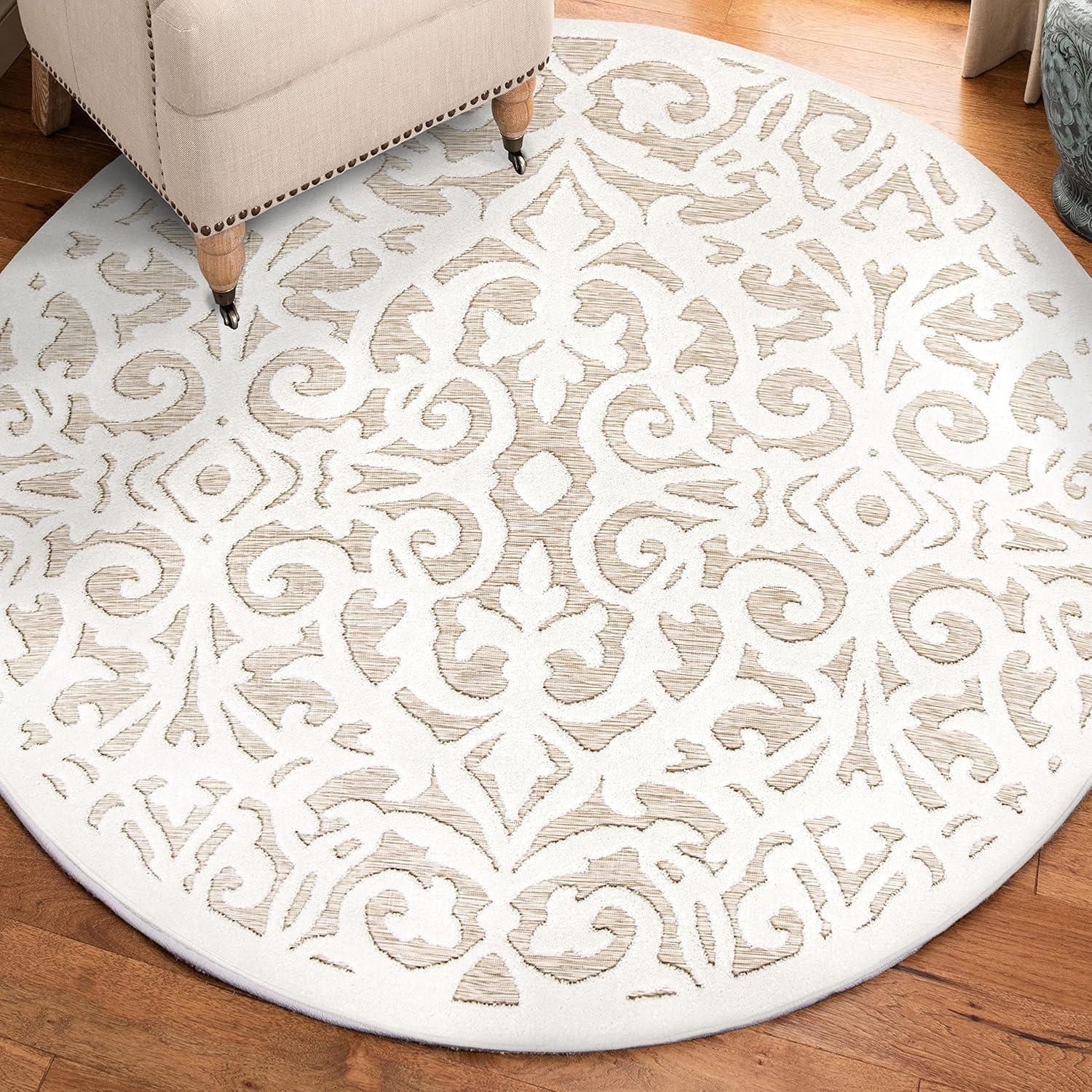 My Texas House Ladybird Natural Gray High Low Indoor Outdoor Rug
