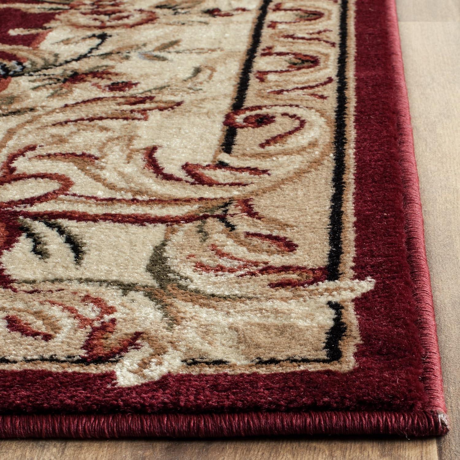 Lyndhurst LNH328 Power Loomed Area Rug - Red/Ivory - 6'x9' - Safavieh