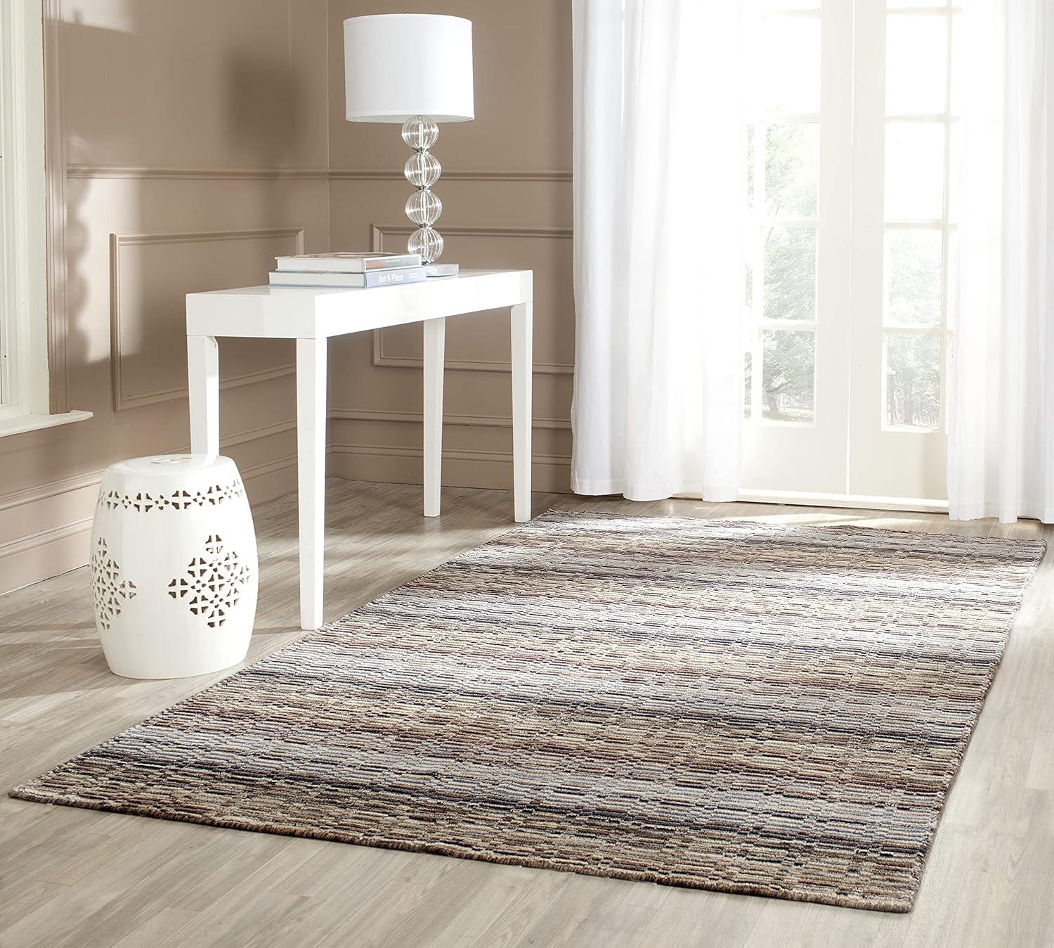 Himalaya HIM704 Hand Loomed Area Rug - Beige/Multi - 5'x8' - Safavieh.