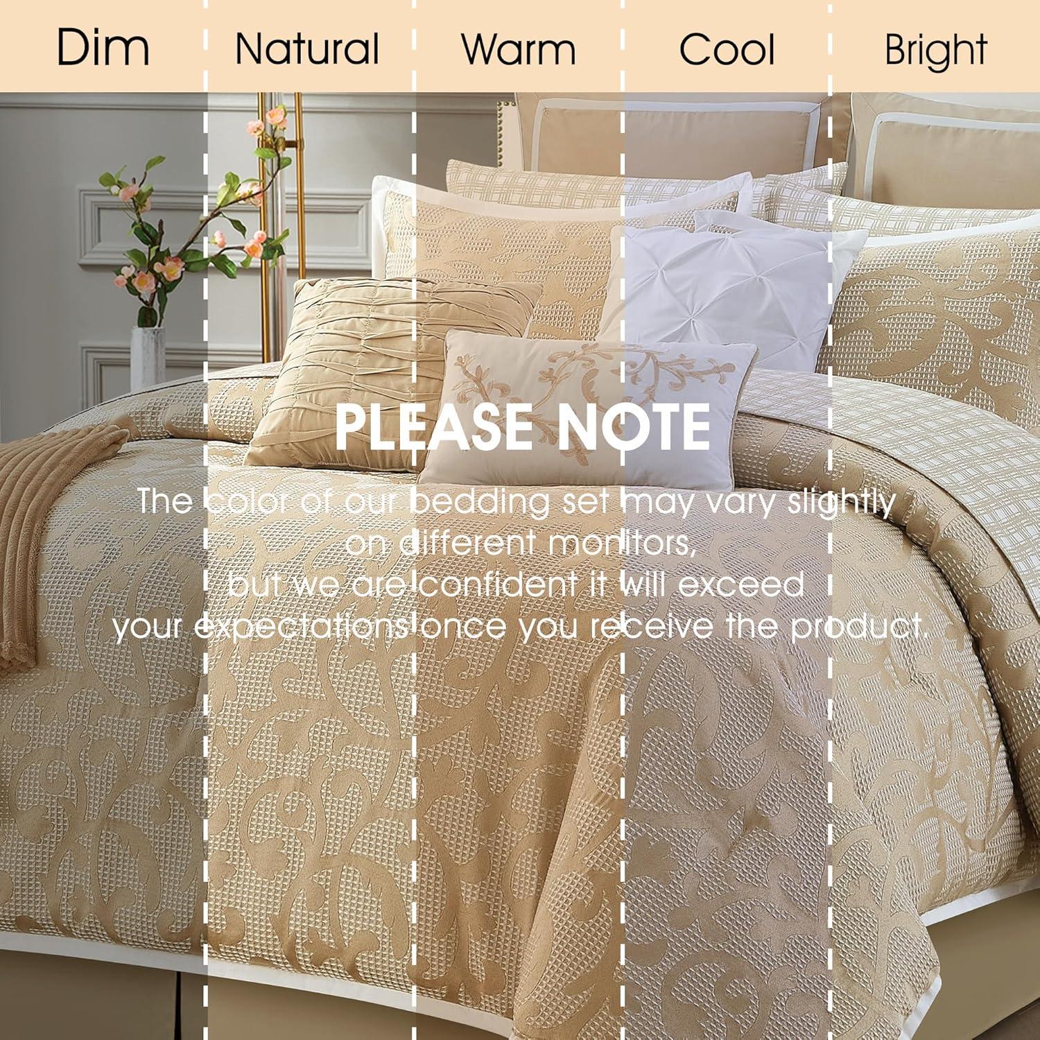 Nanshing America, Inc Janella 14 Piece Luxury Glam Comforter Set