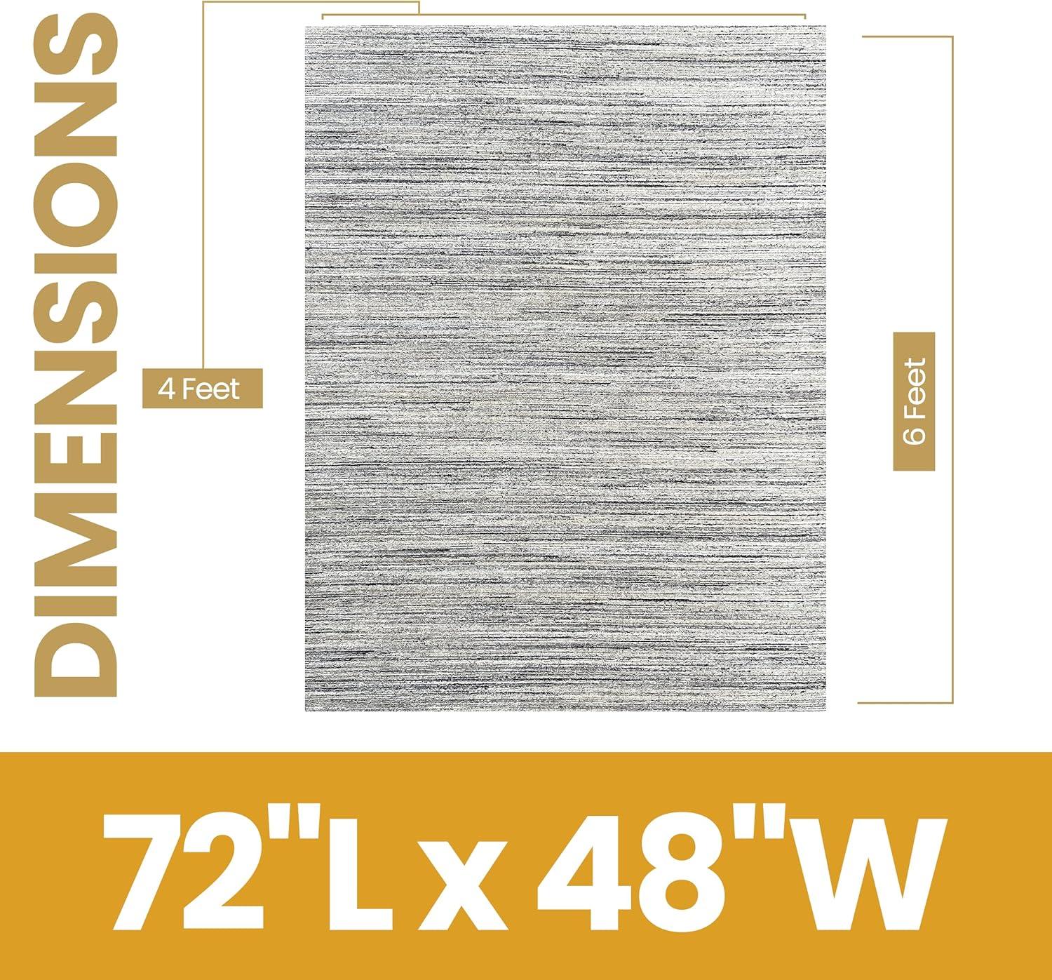 EORC Natural IVORY Hand-Knotted Wool Modern Lori Baft  Design Solid Color Rug