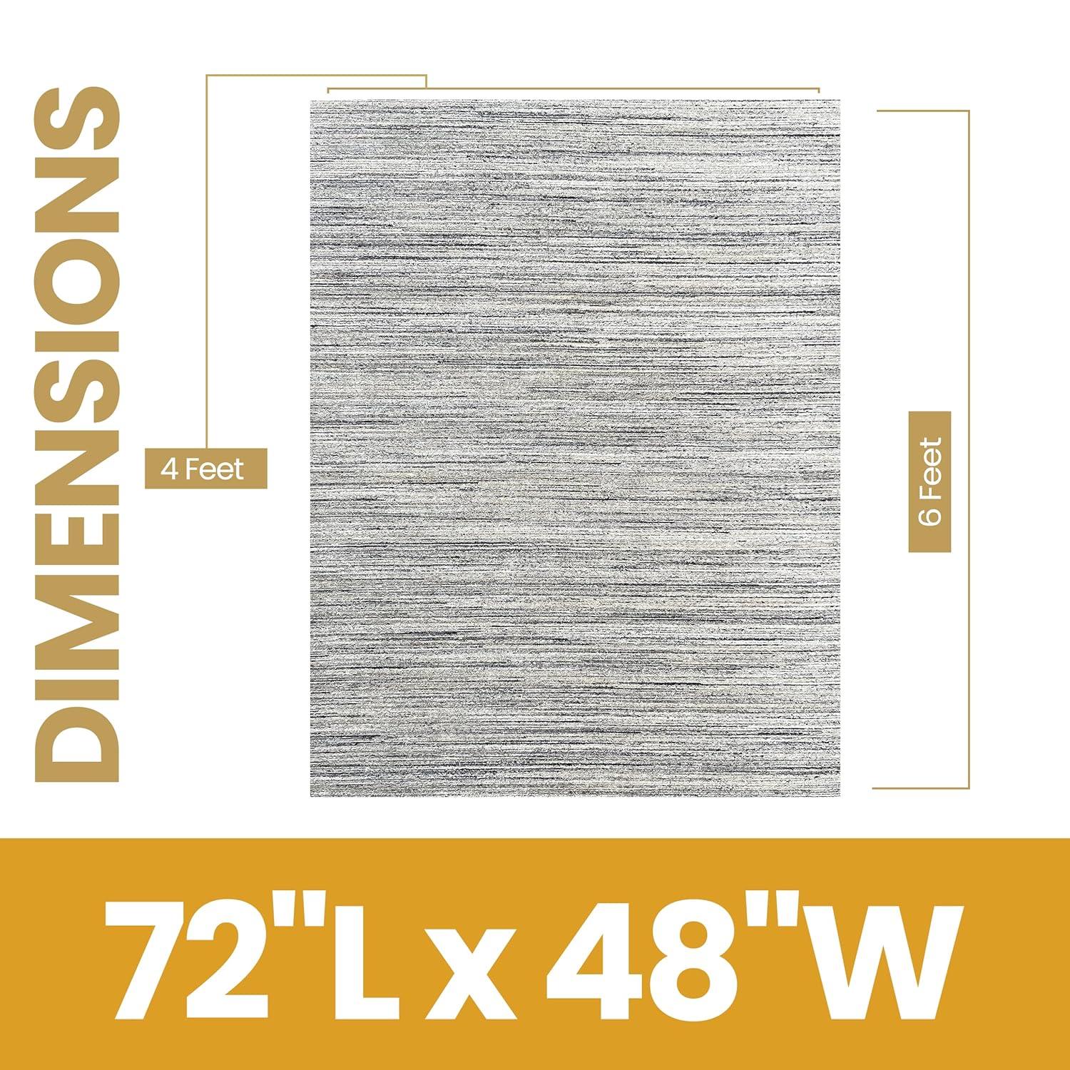 EORC Natural IVORY Hand-Knotted Wool Modern Lori Baft  Design Solid Color Rug