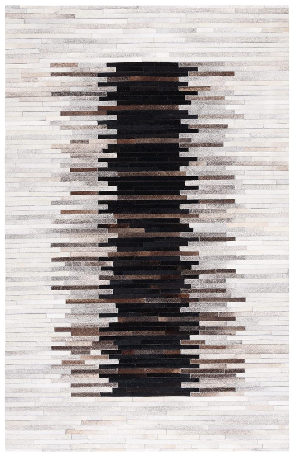 Studio Leather STL818 Hand Woven Area Rug - Grey/Brown - 8'x10' - Safavieh.