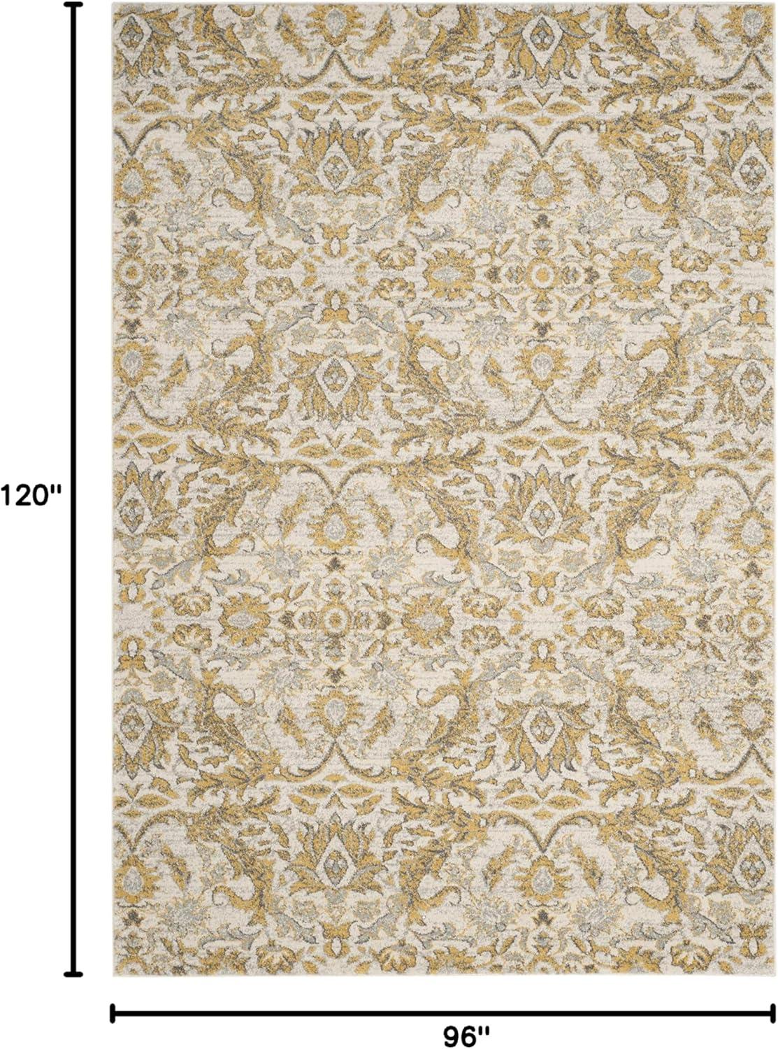 Evoke EVK238 Power Loomed Area Rug - Ivory/Gold - 8'x10' - Safavieh.