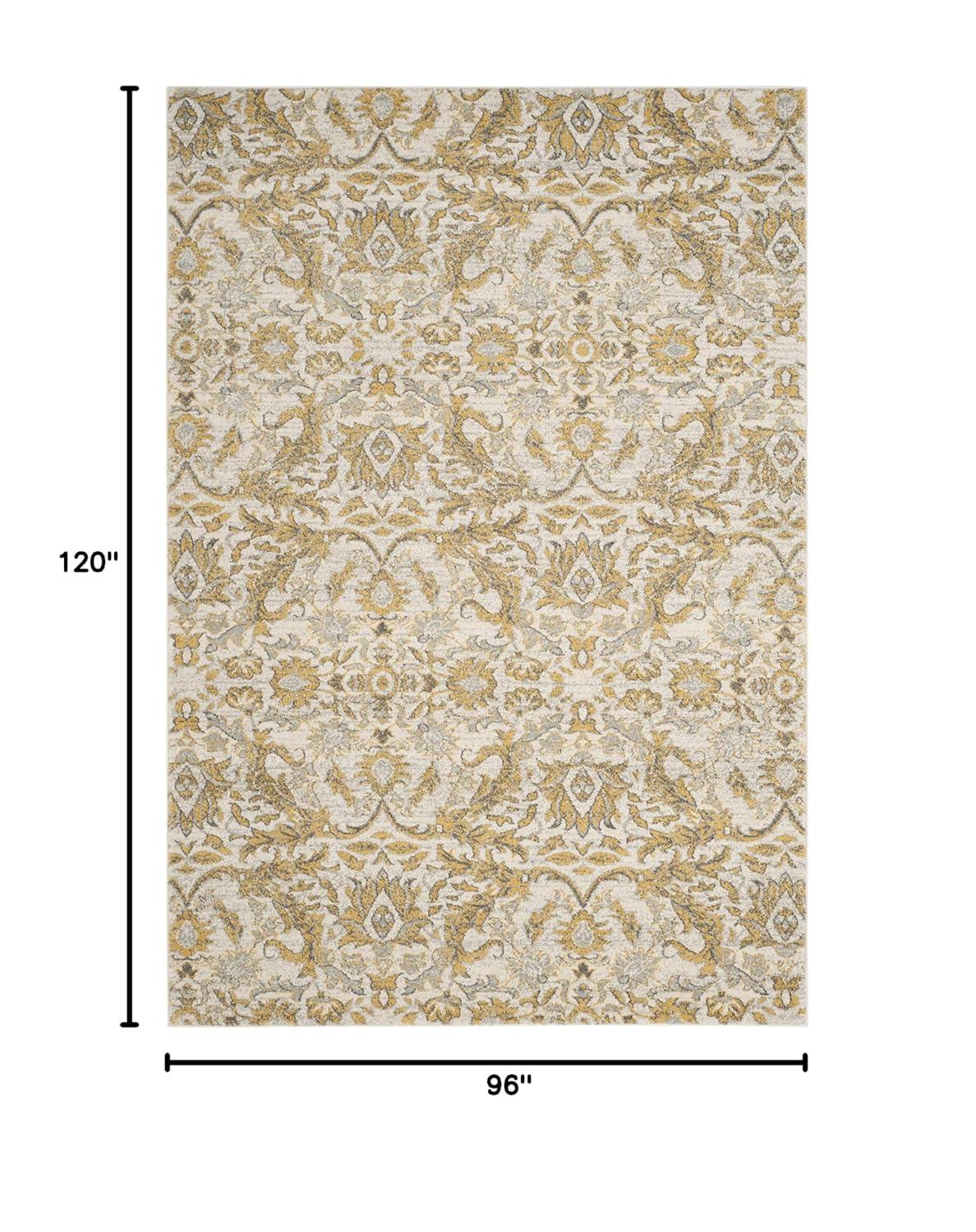 Evoke EVK238 Power Loomed Area Rug - Ivory/Gold - 8'x10' - Safavieh.