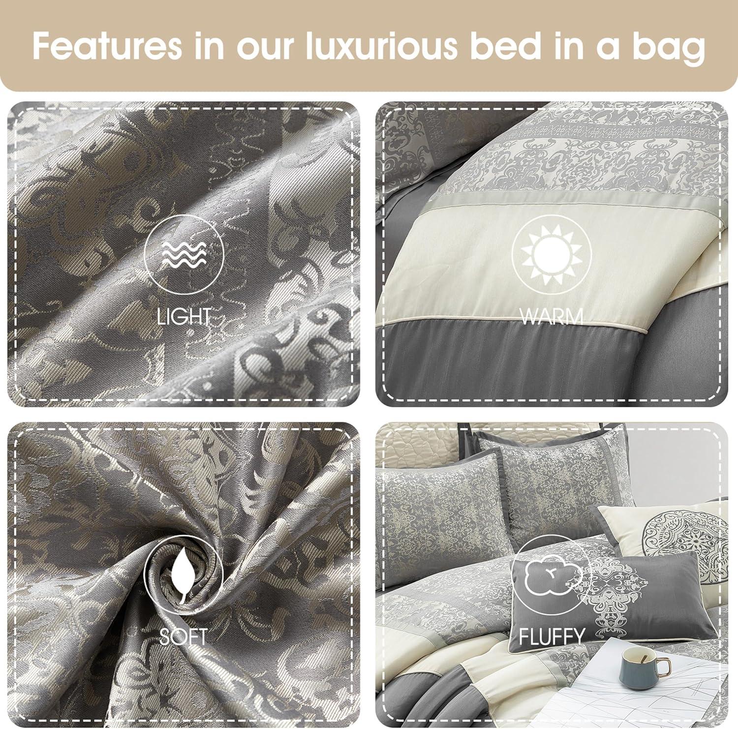 Nanshing America, Inc Arabesque 8 Piece Traditional Comforter Set